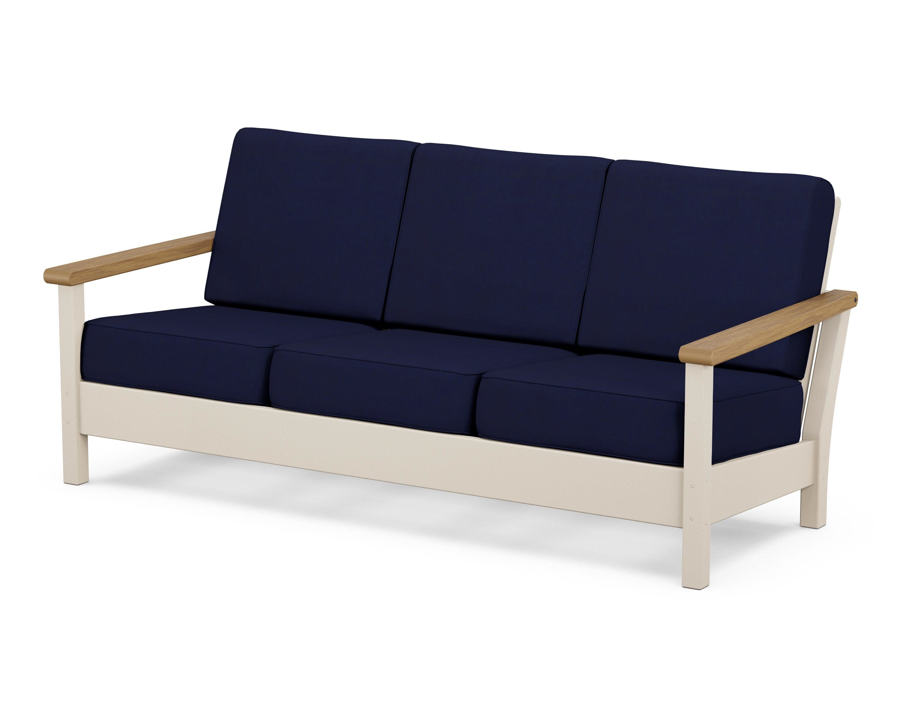 Harbour Deep Seating Sofa in Sand / Natural / Navy