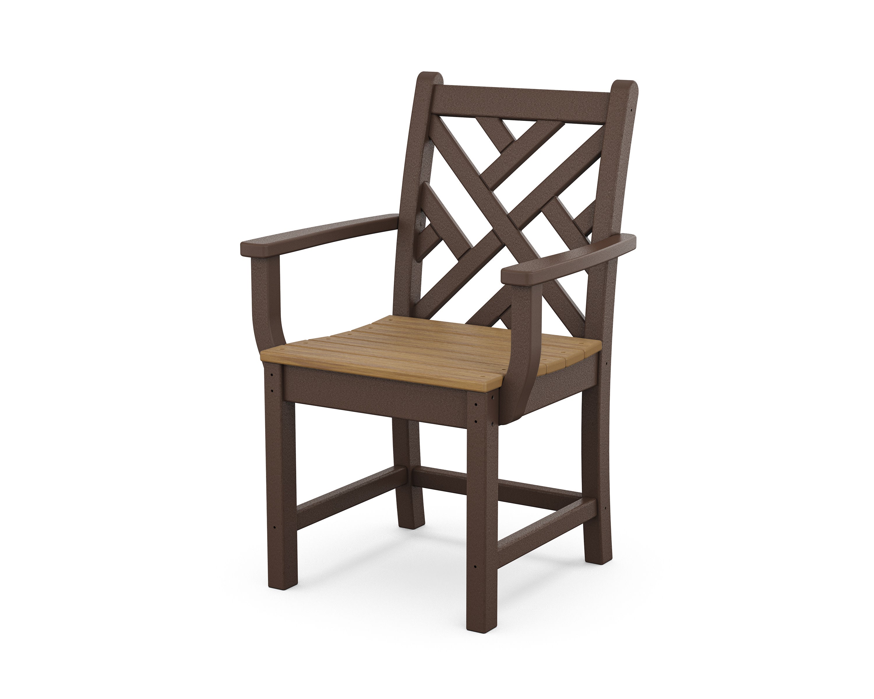 Chippendale Dining Arm Chair in Mahogany / Natural