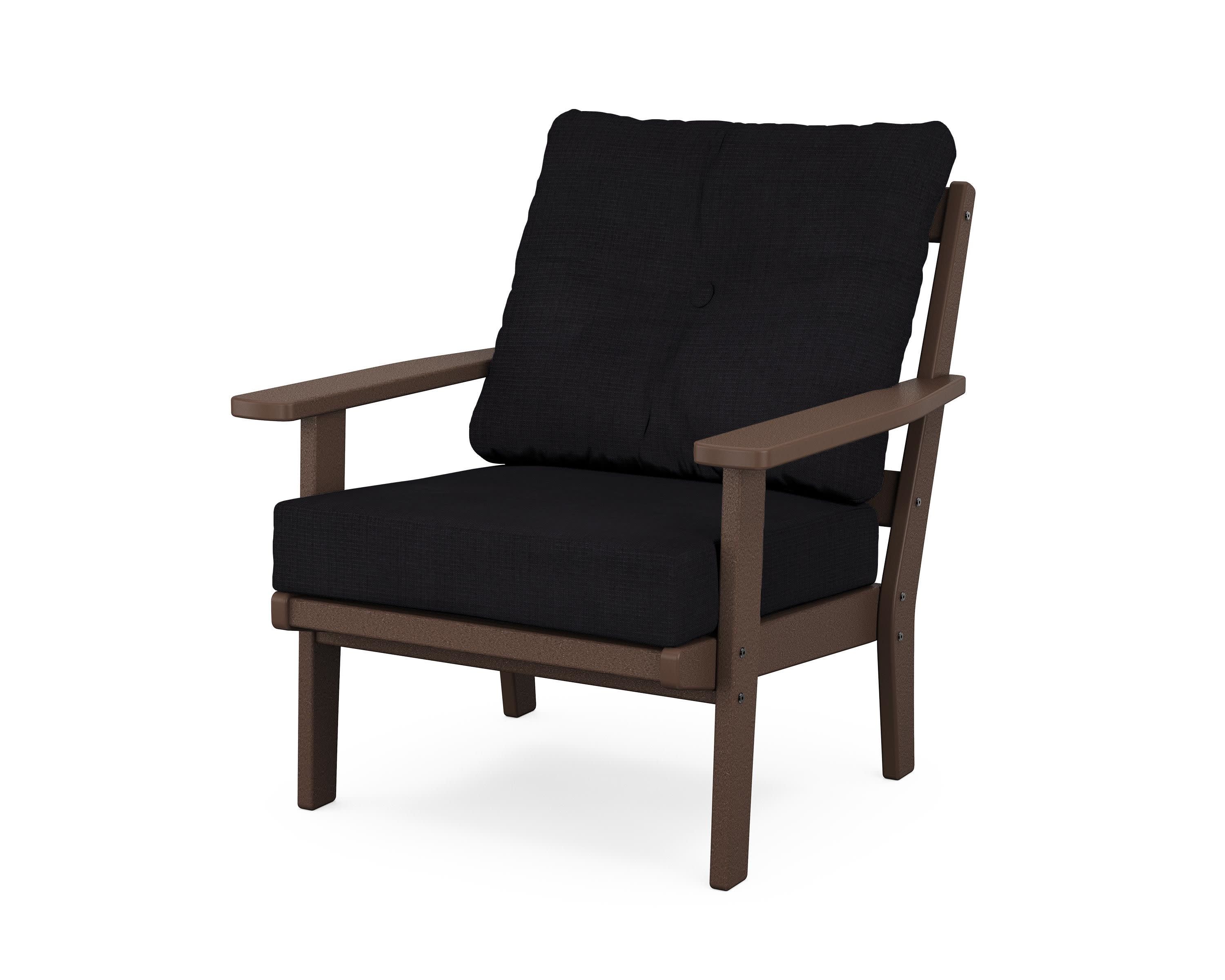 Oxford Deep Seating Chair in Mahogany / Midnight Linen