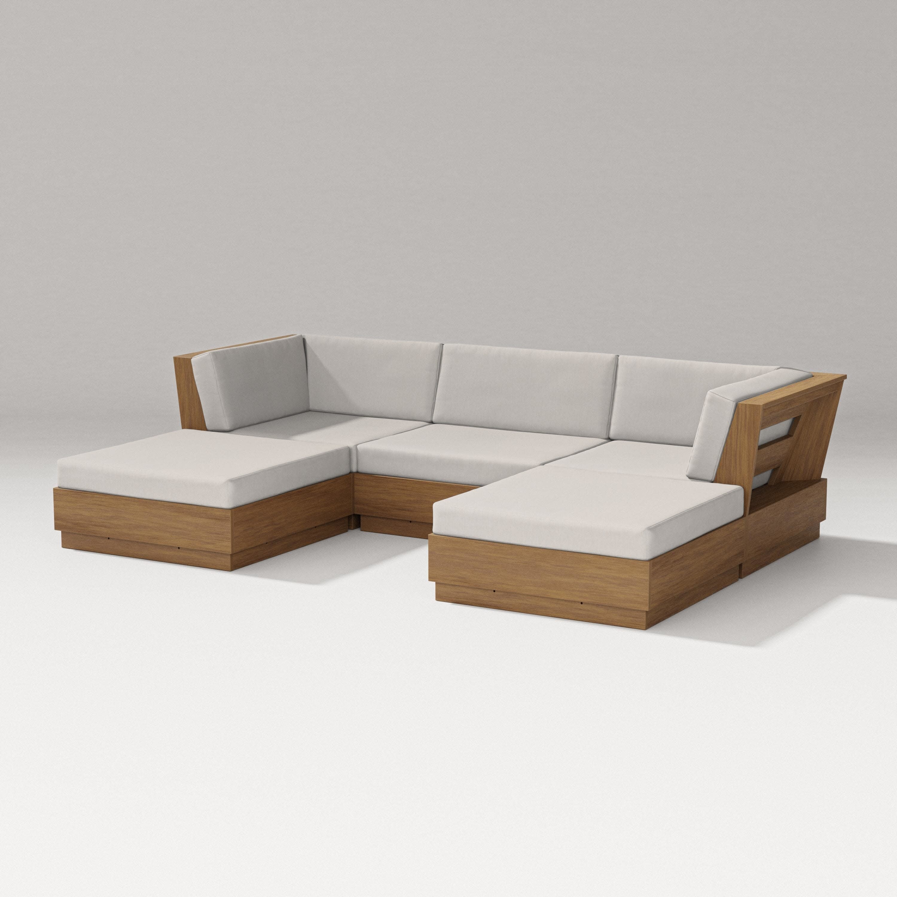 Elevate Double Chaise Sectional in Natural / Cast Ash