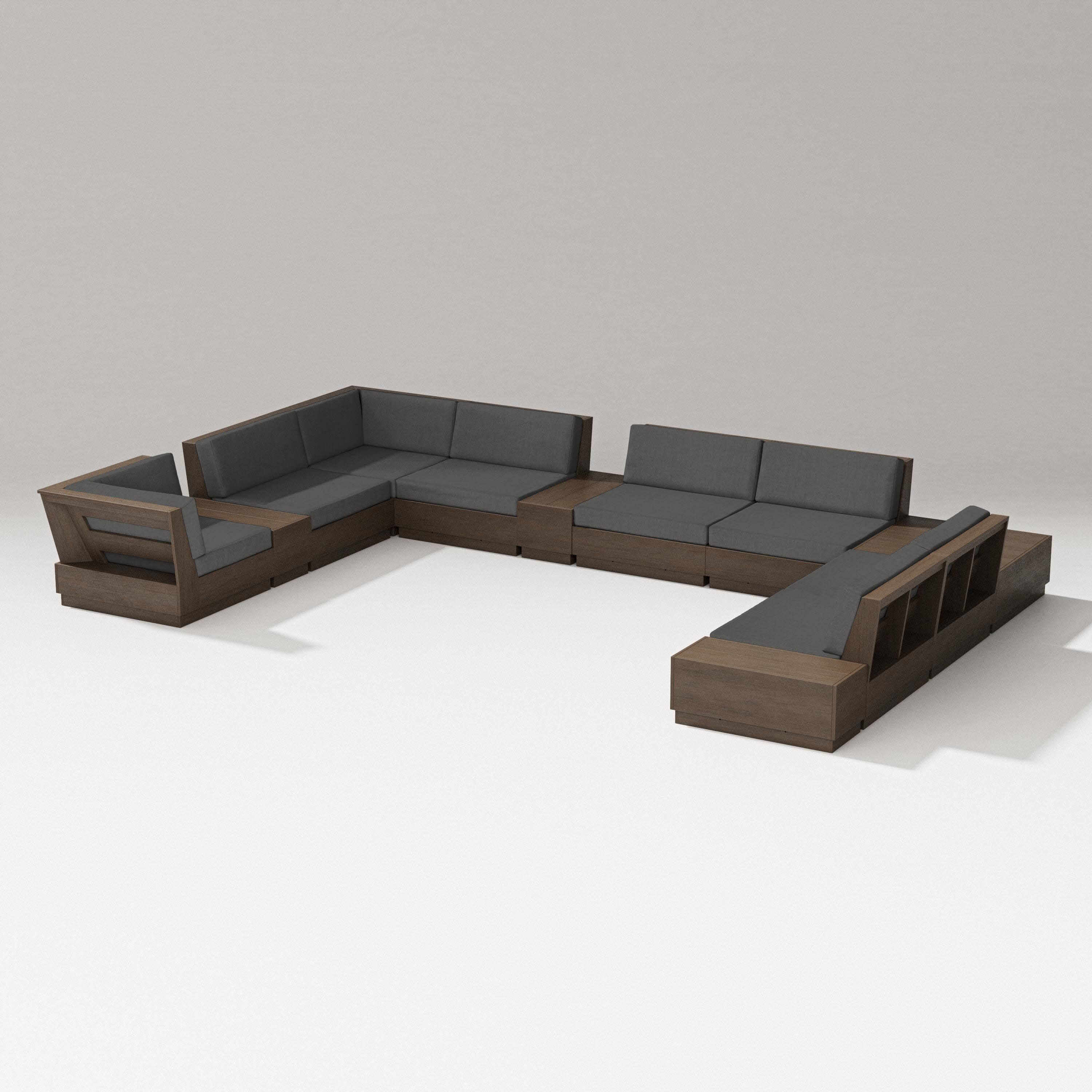 Elevate 12-Piece Conversation Sectional Set in Kona / Spectrum Carbon