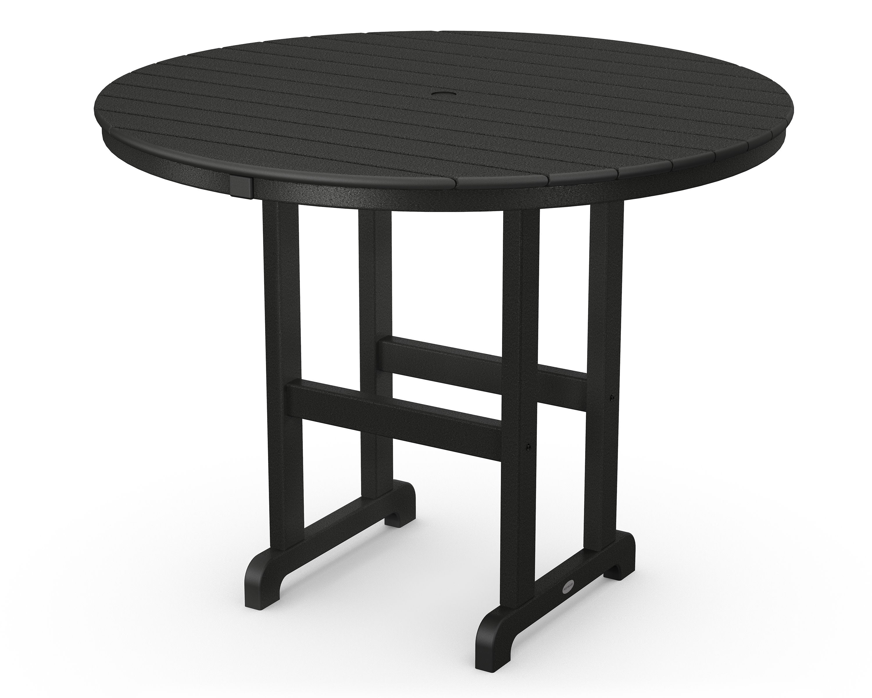 48" Round Farmhouse Counter Table in Black