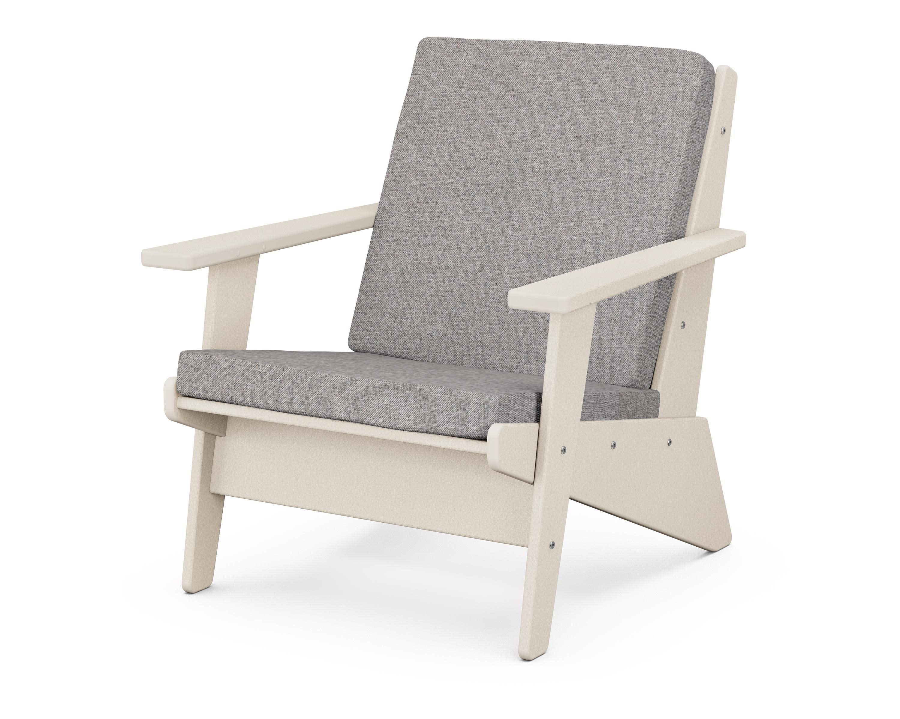 Riviera Modern Lounge Chair in Sand / Grey Mist