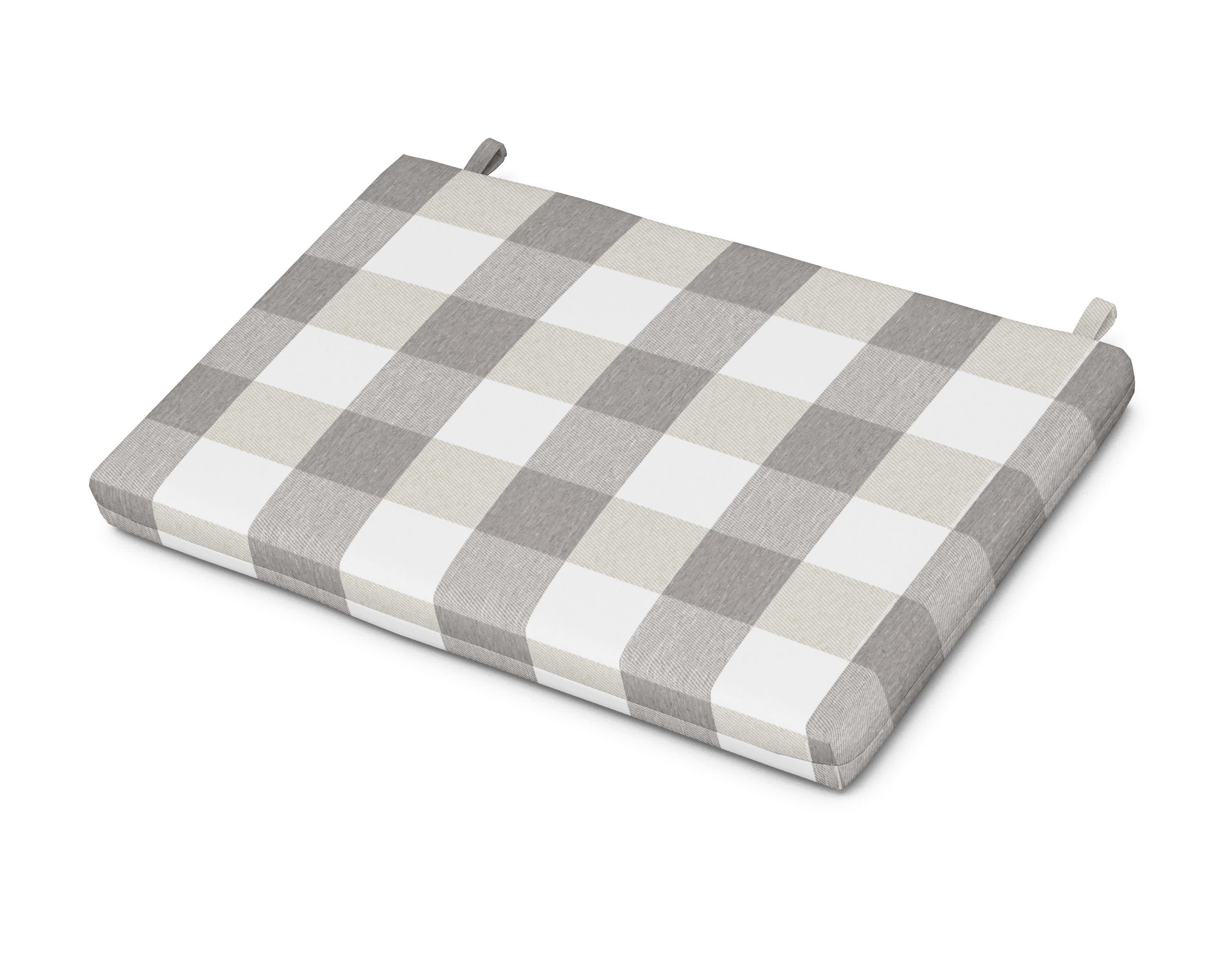 Eastport Lounge Chair Cushion in Buffalo Plaid Grey Mist