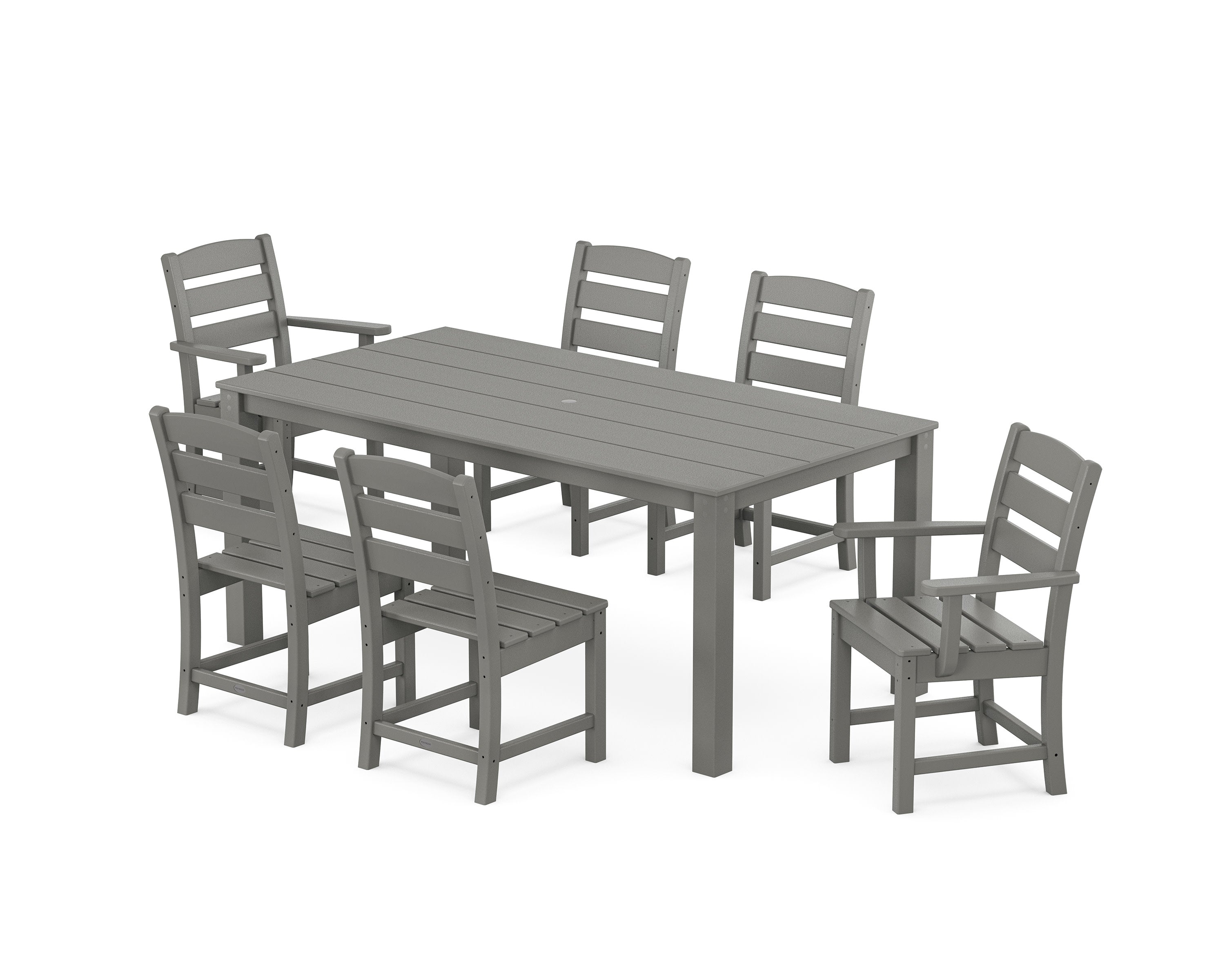 Lakeside 7-Piece Parsons Dining Set in Slate Grey