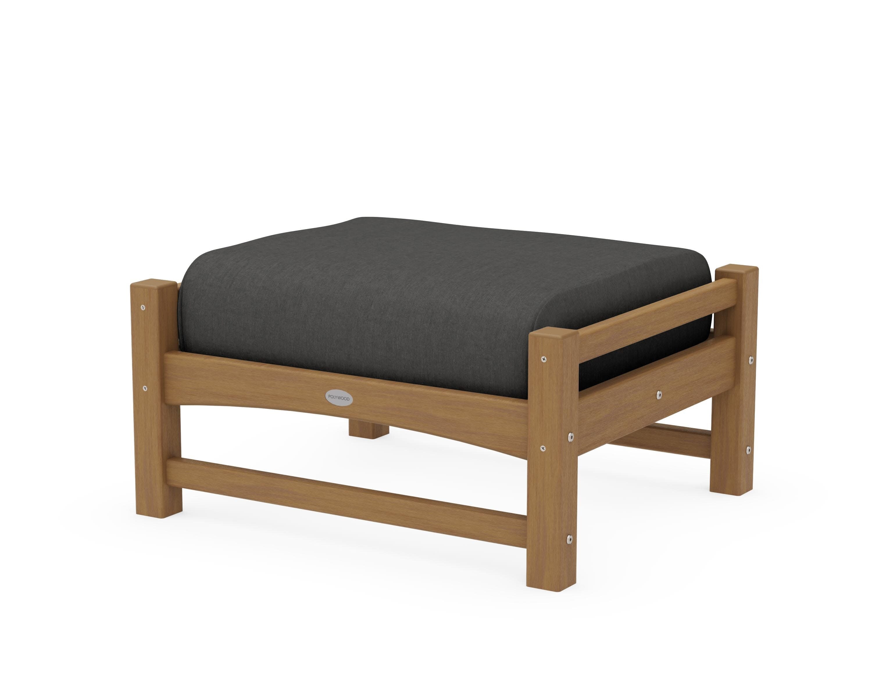 Club Ottoman in Natural / Spectrum Carbon