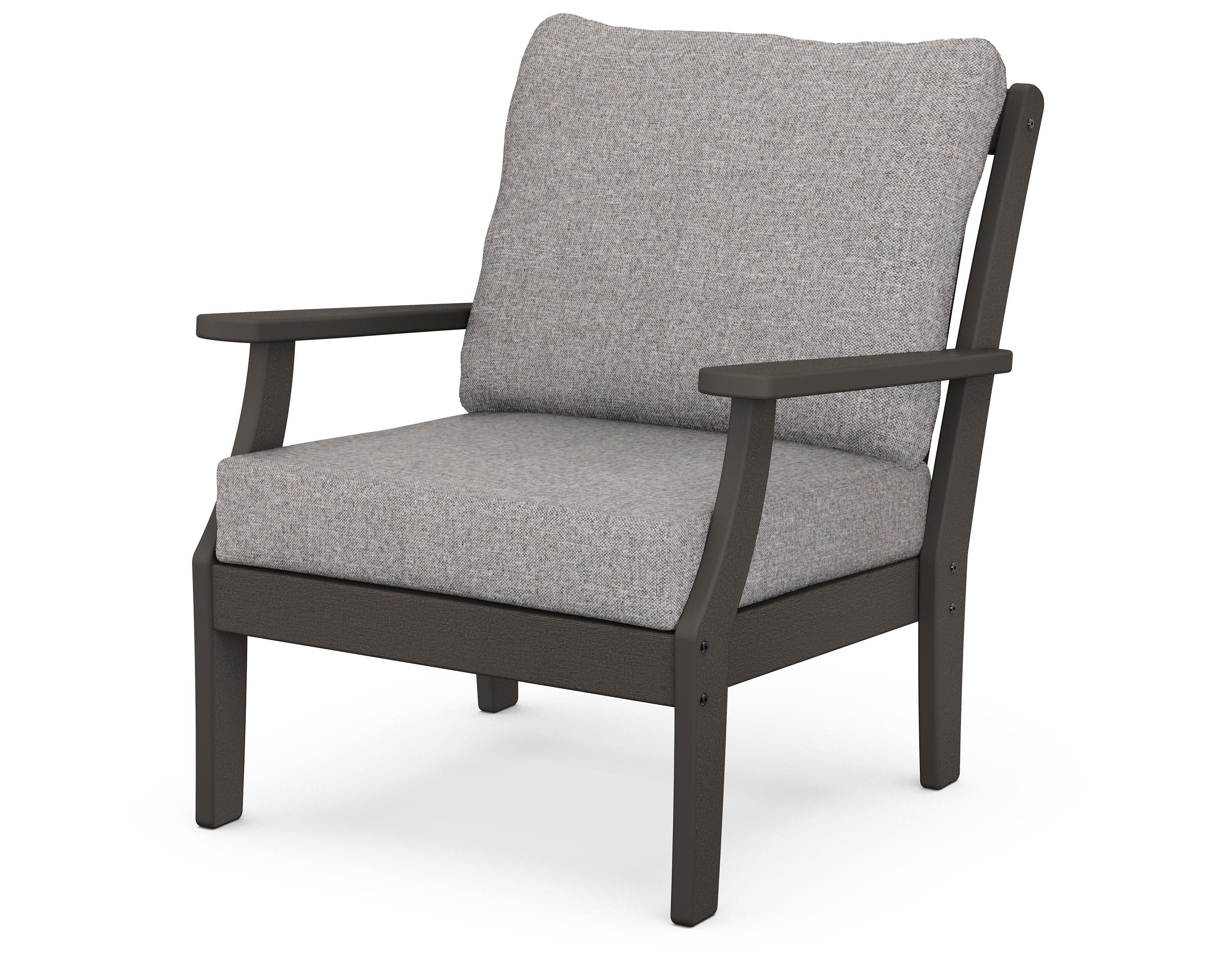 Braxton Deep Seating Chair in Vintage Coffee / Grey Mist