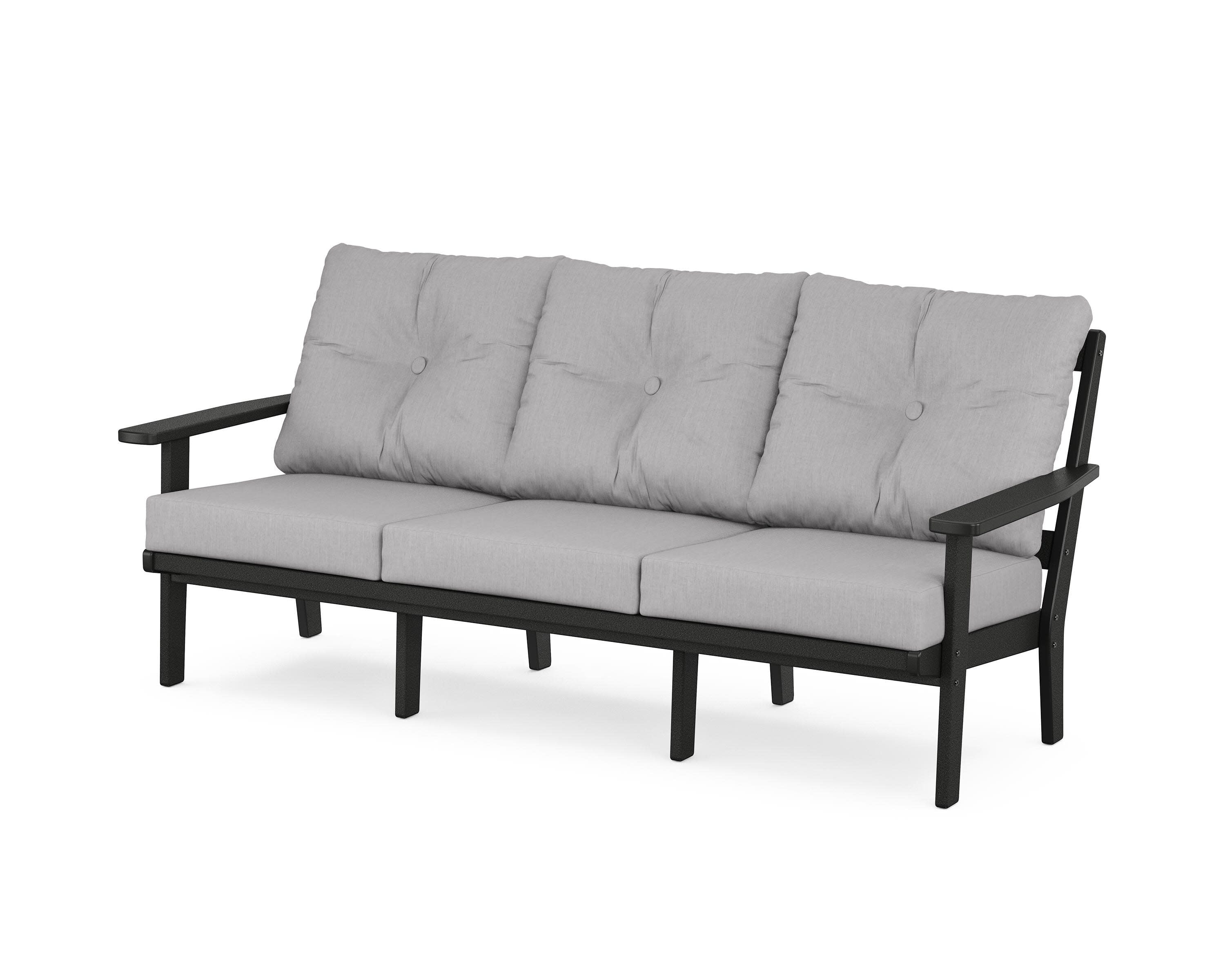 Oxford Deep Seating Sofa in Black / Granite