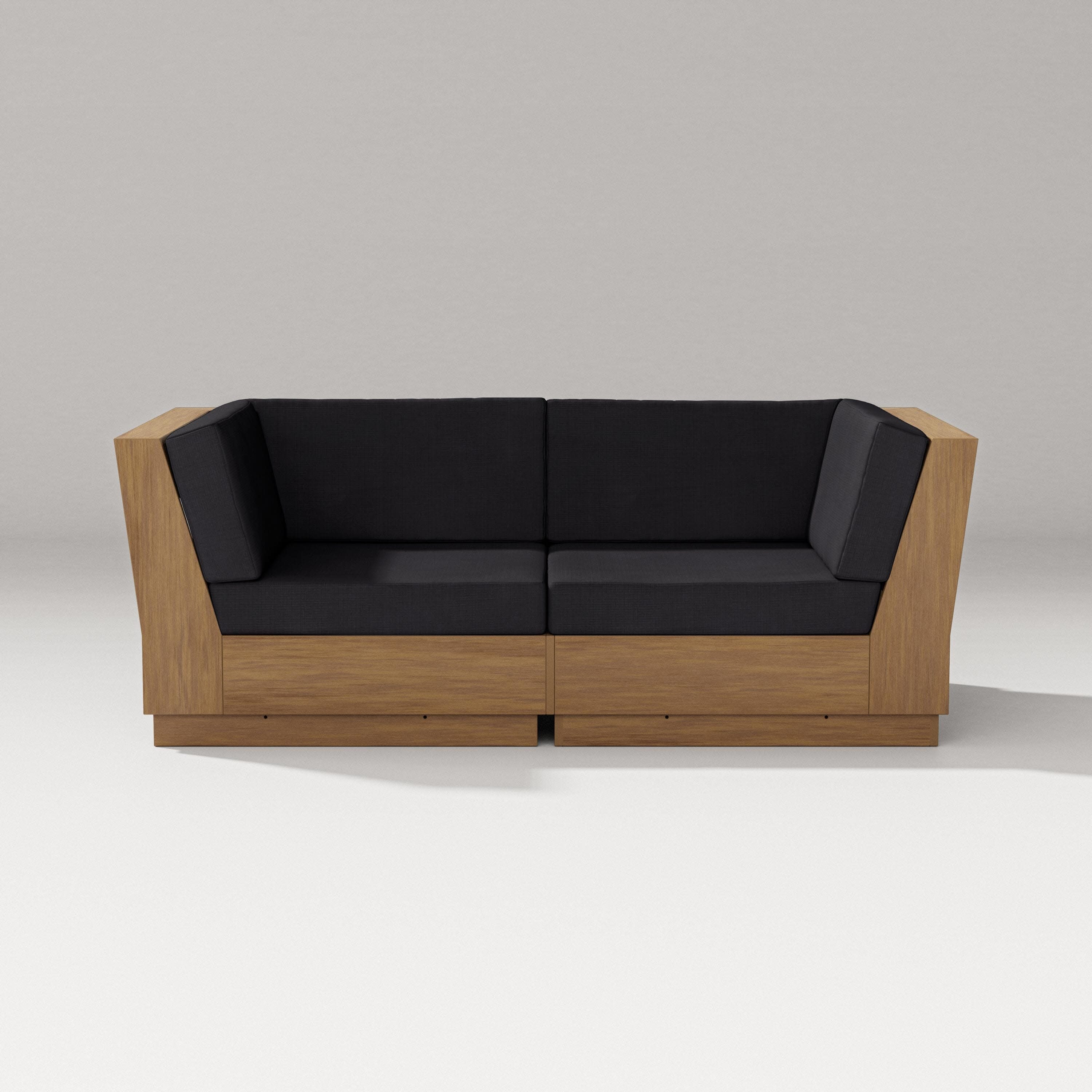 Elevate Loveseat Sectional in Natural / Midnight Linen