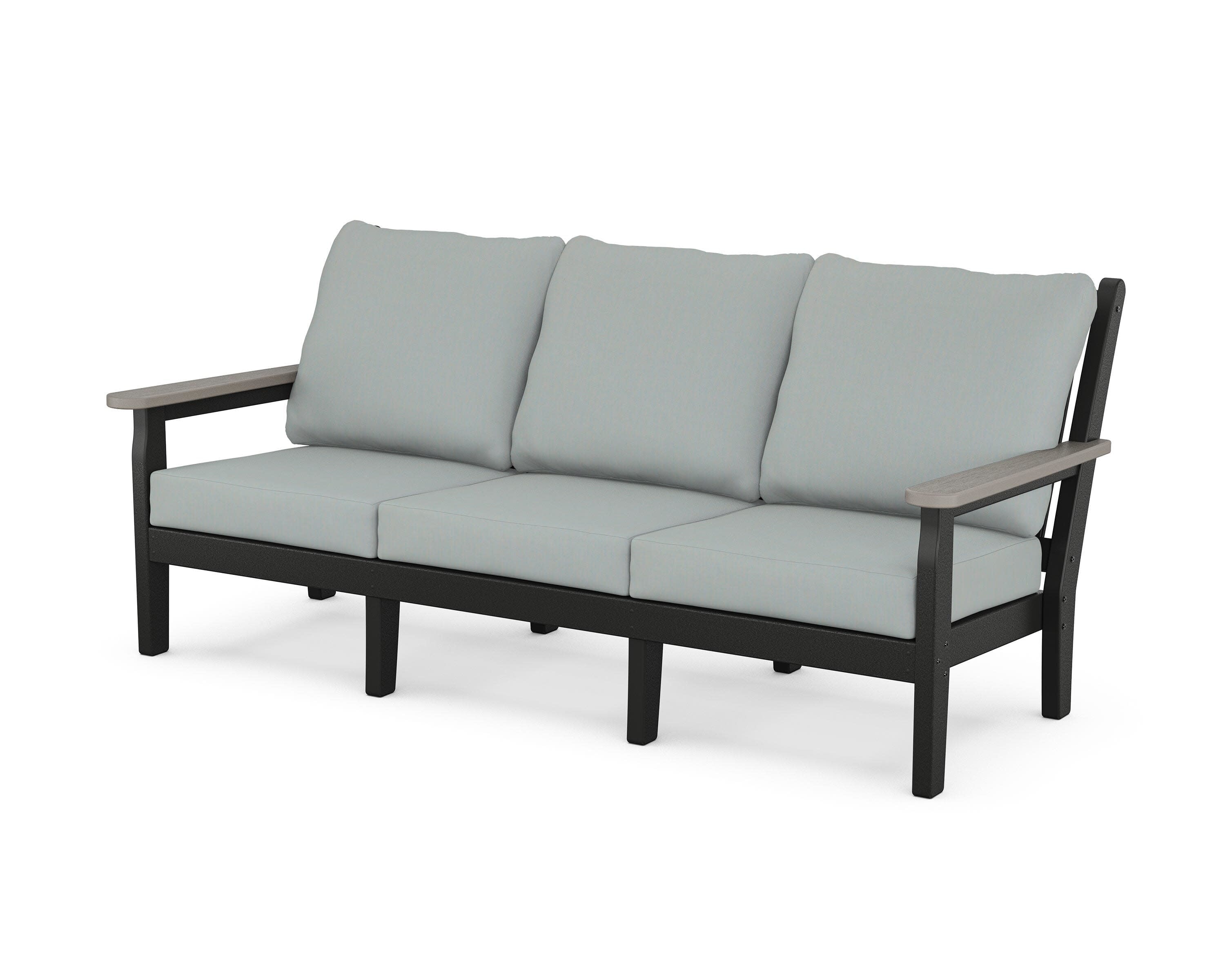 Chippendale Deep Seating Sofa in Black / Driftwood / Spa