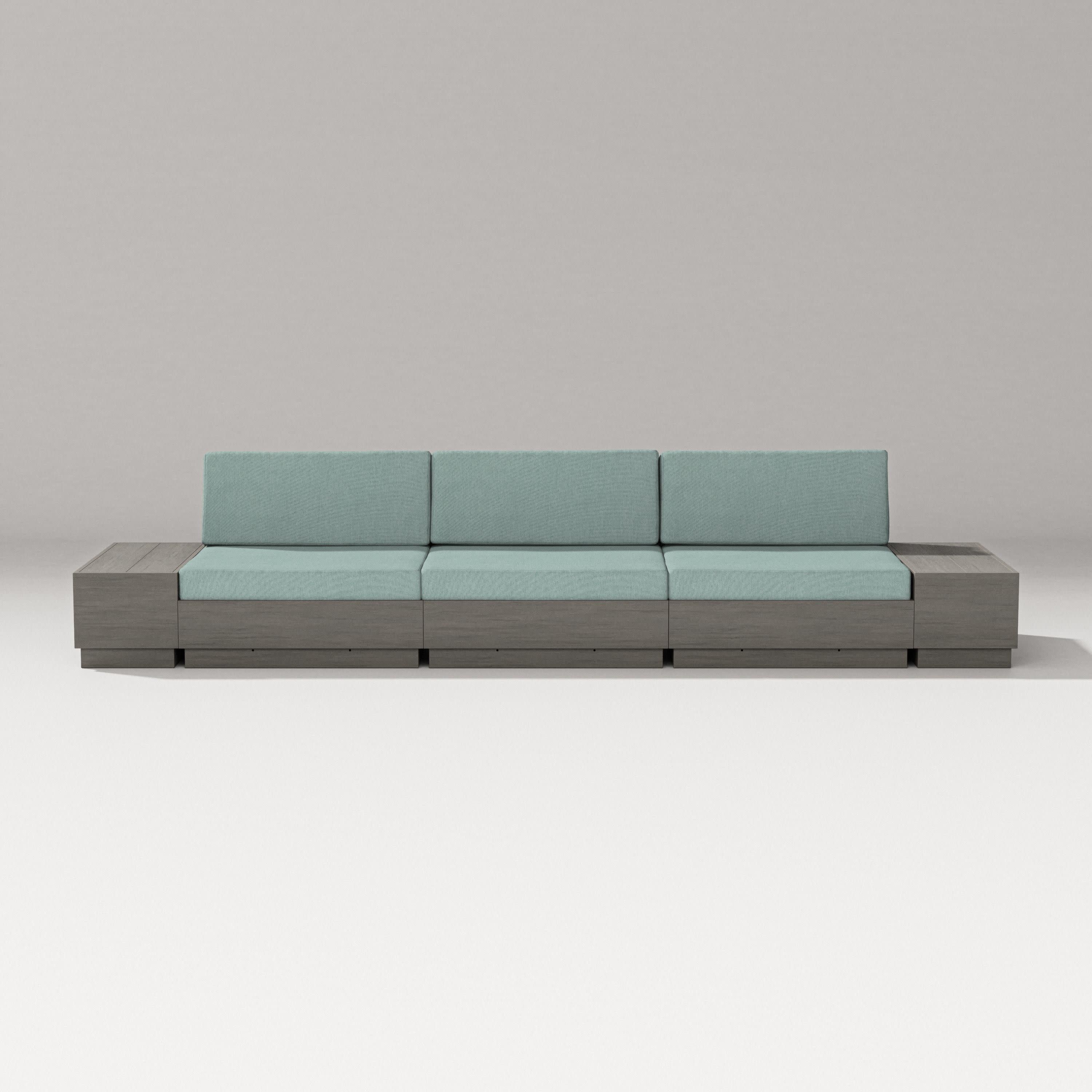 Elevate Straight Sectional in Driftwood / Glacier Spa