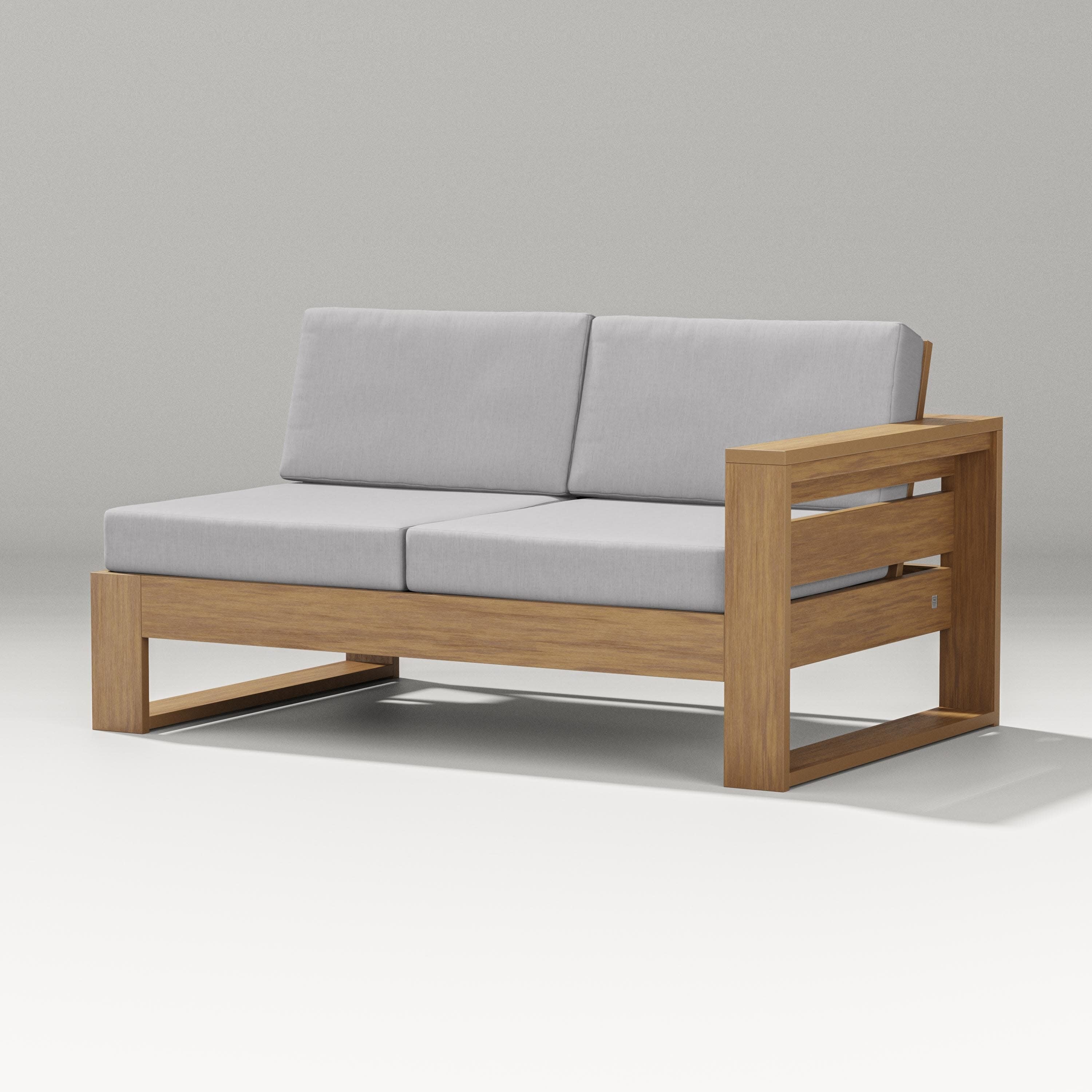 Latitude Modular Right Arm Loveseat in Natural / Granite