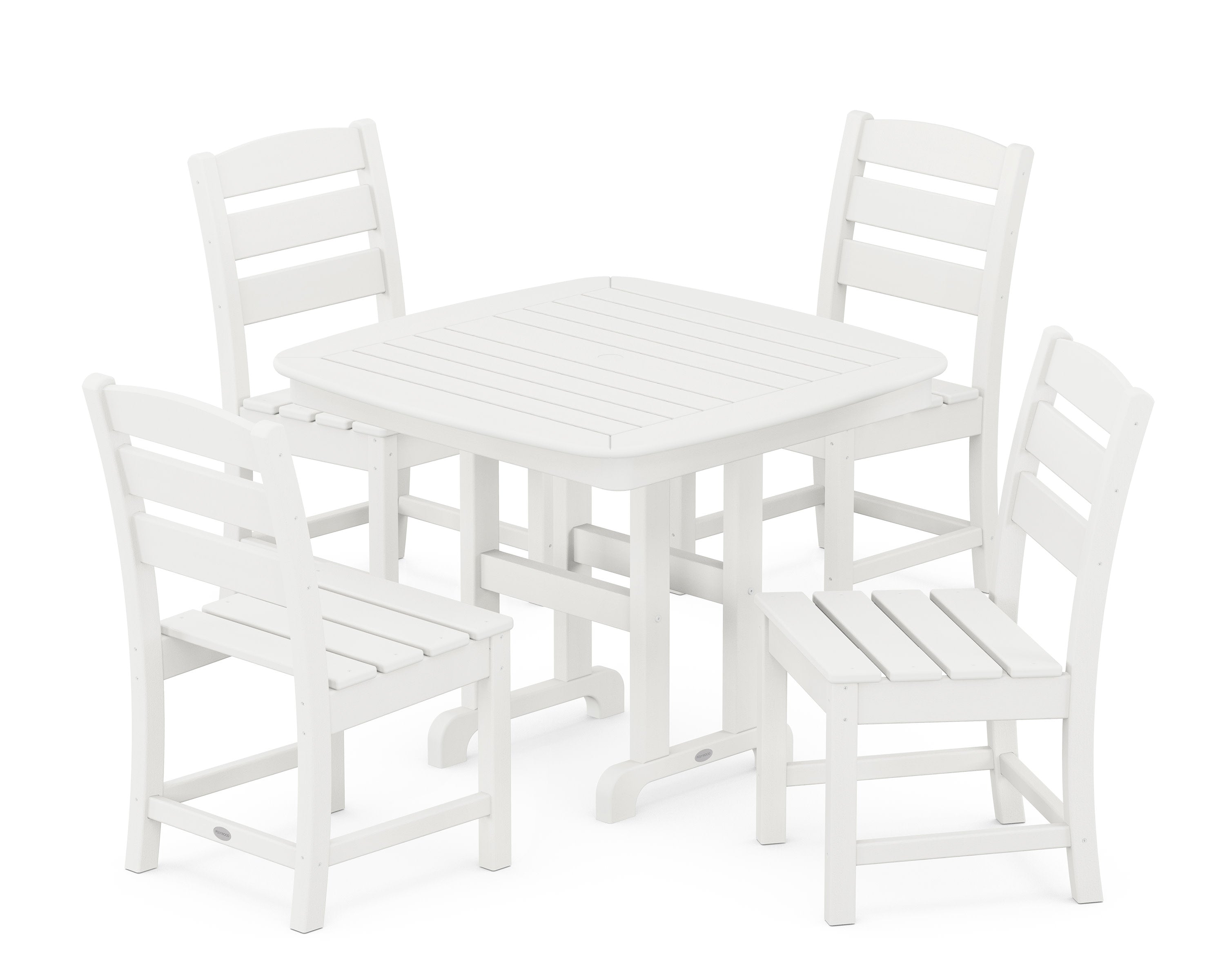 Lakeside 5-Piece Side Chair Dining Set in Vintage White