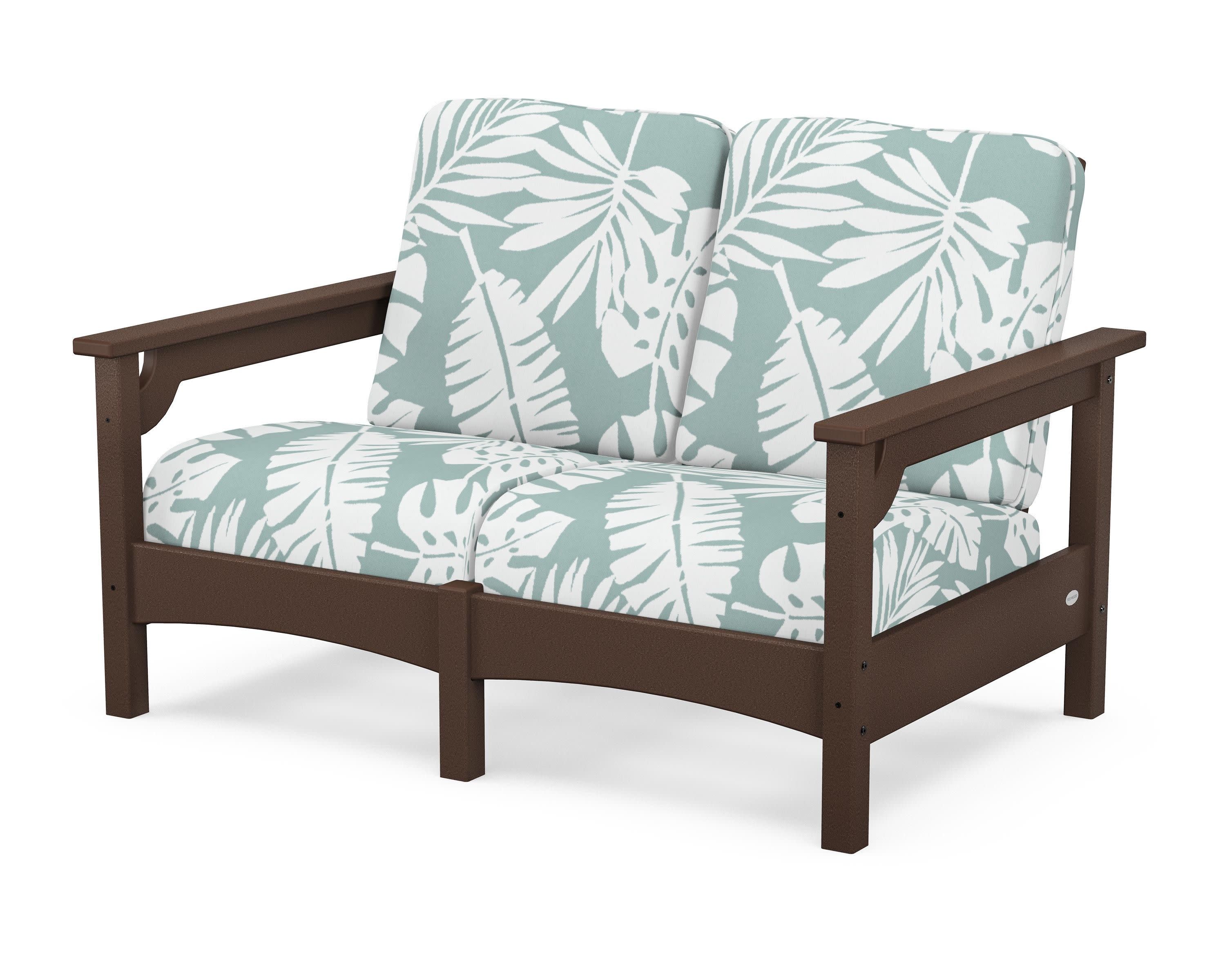 Club Loveseat in Mahogany / Leaf Glacier Spa