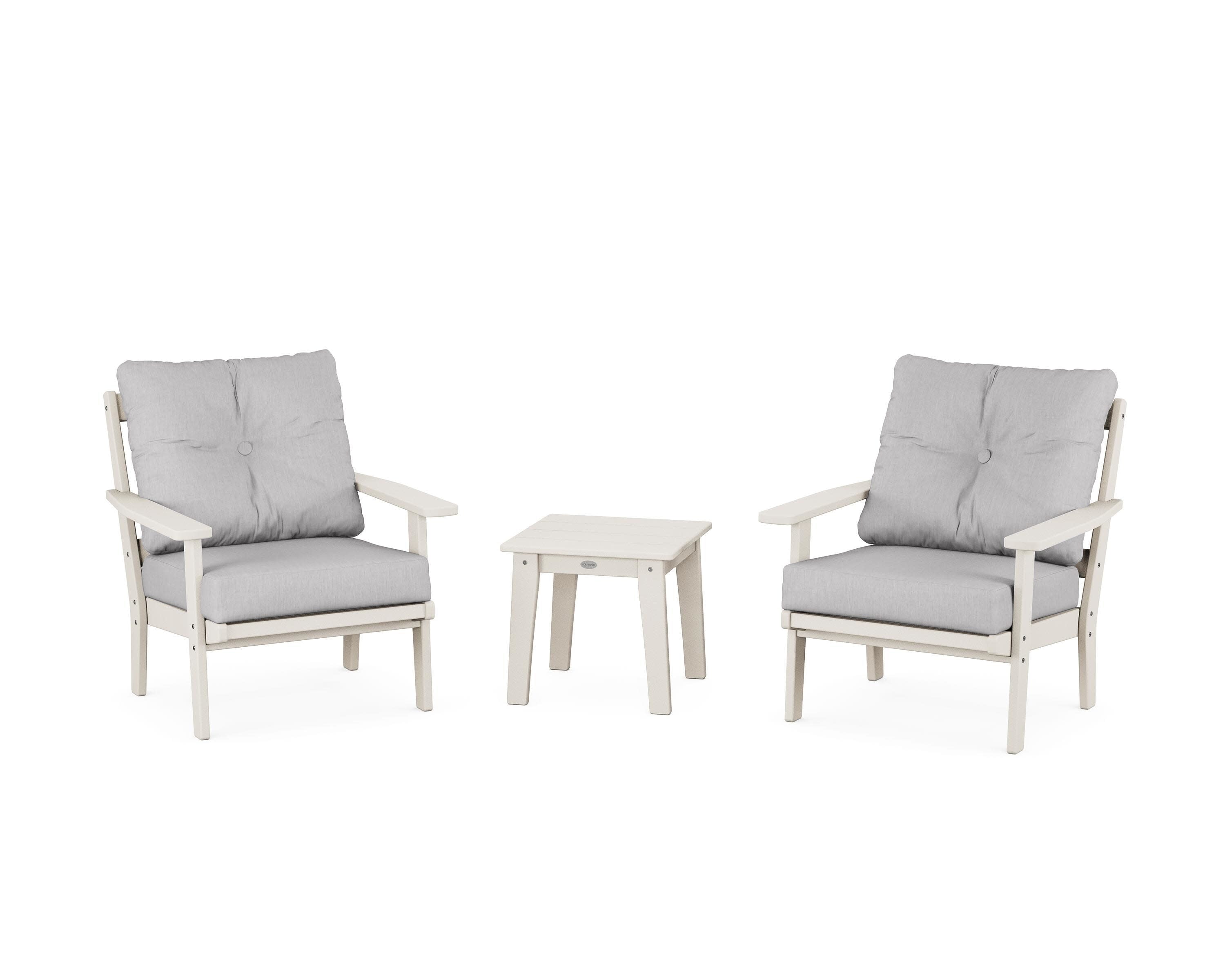 Prairie 3-Piece Deep Seating Set in Sand / Granite