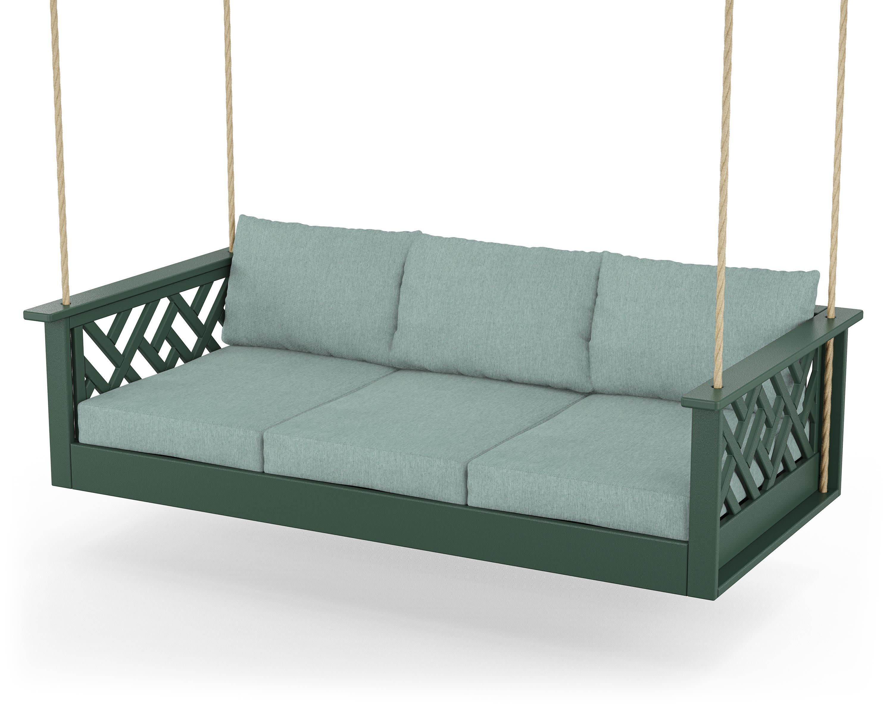 Chippendale Daybed Swing in Green / Glacier Spa