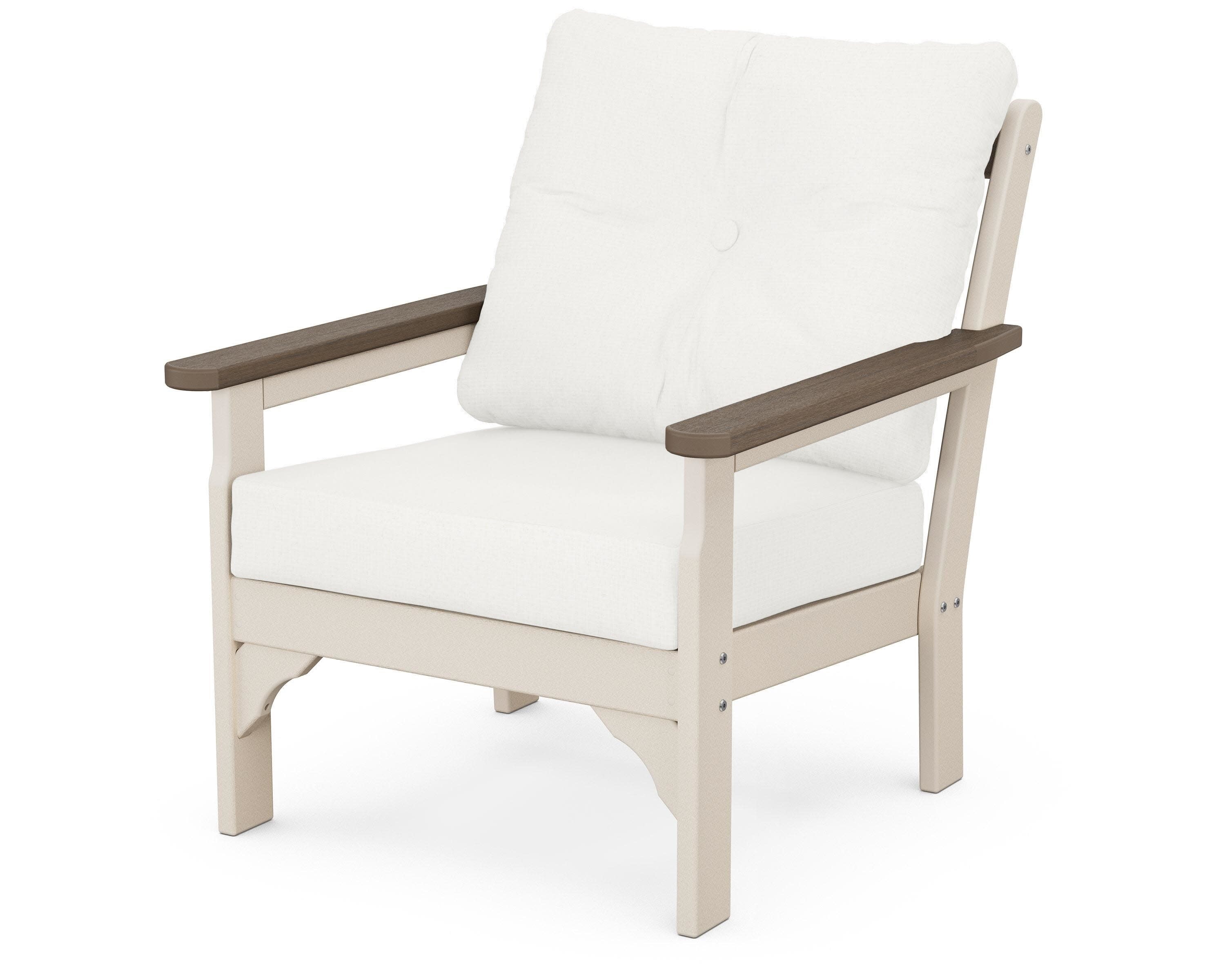 Vineyard Deep Seating Chair in Sand / Kona / Natural Linen