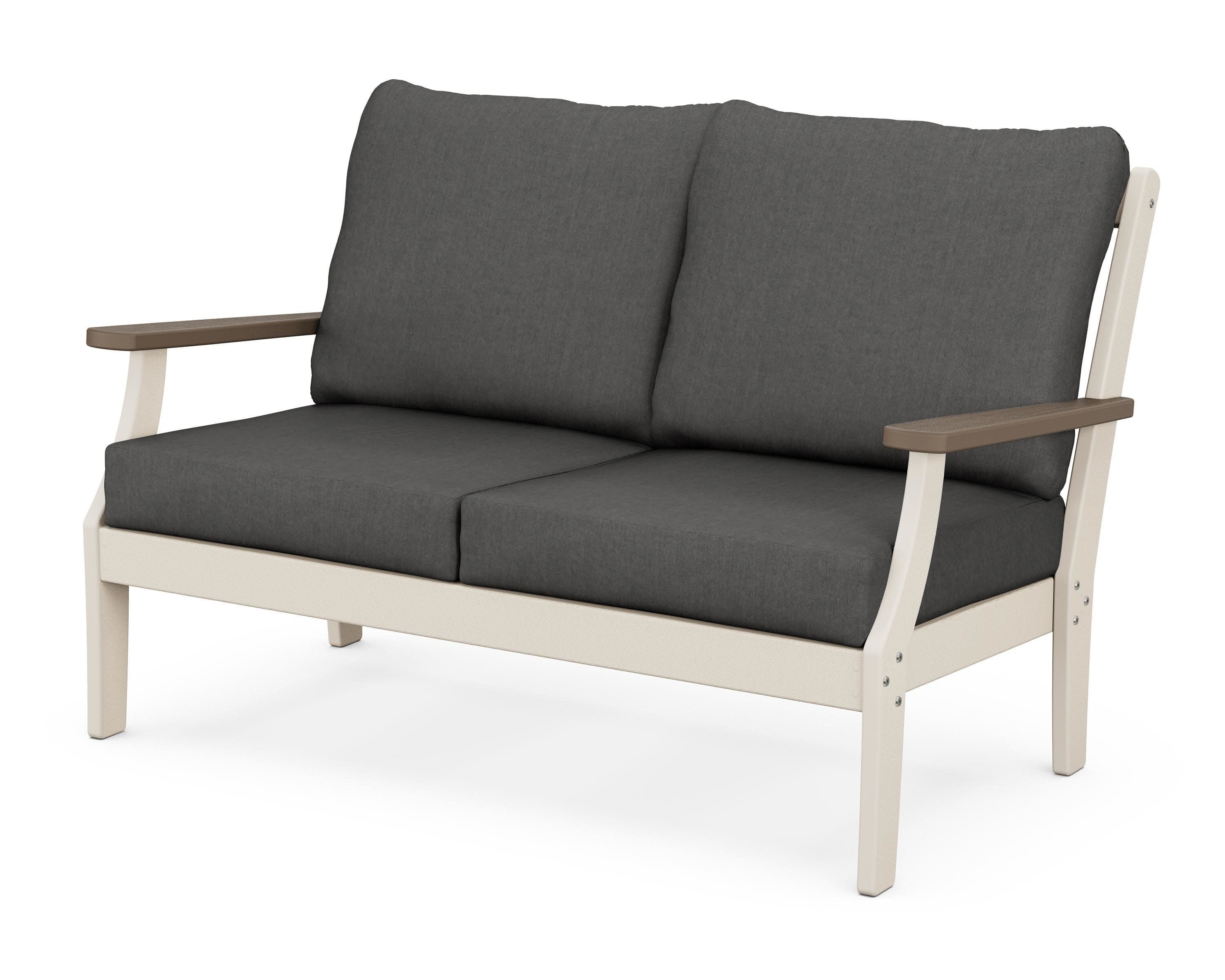 Braxton Deep Seating Loveseat in Sand / Kona / Spectrum Carbon
