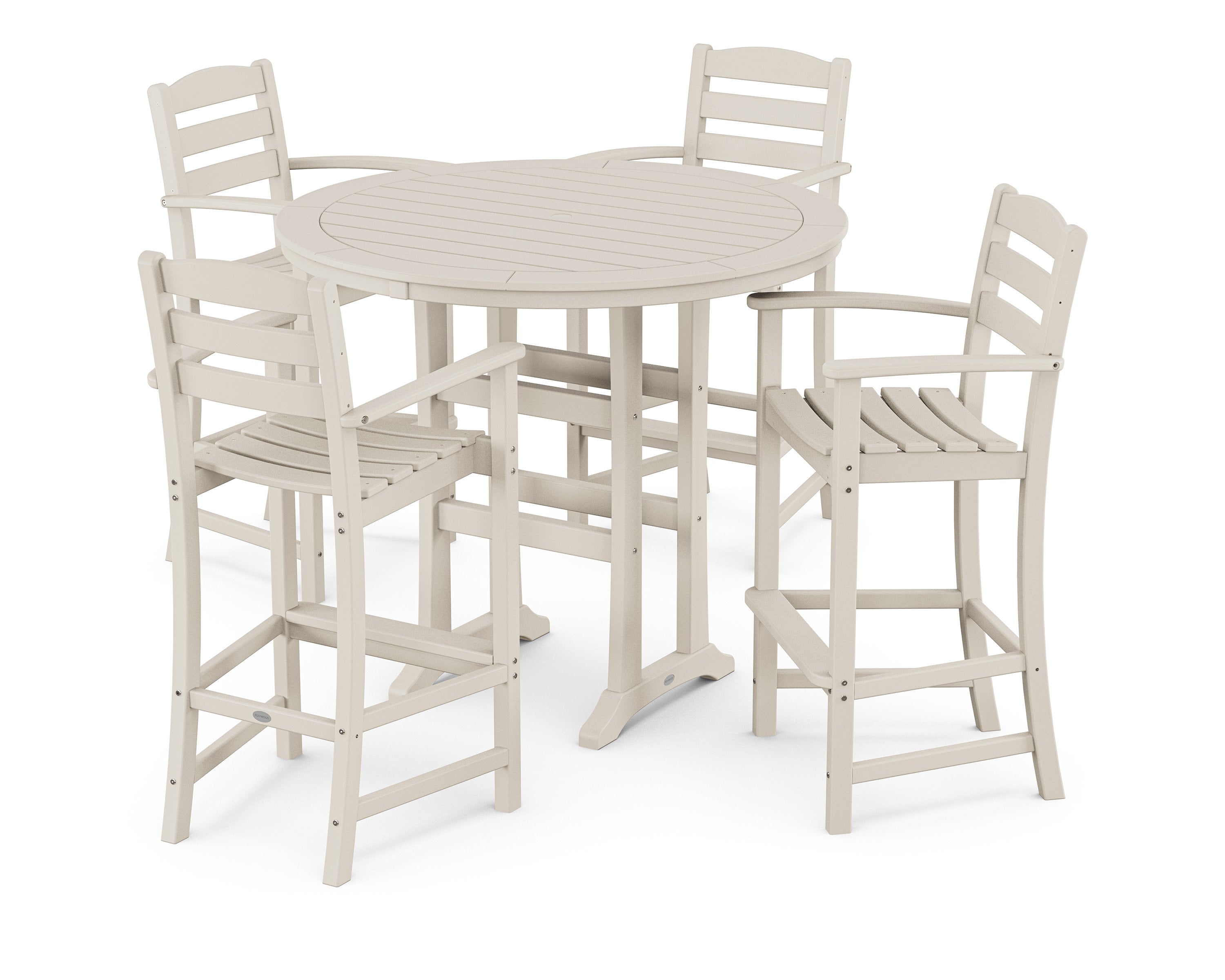 La Casa Caf 5-Piece Bar Dining Set in Sand
