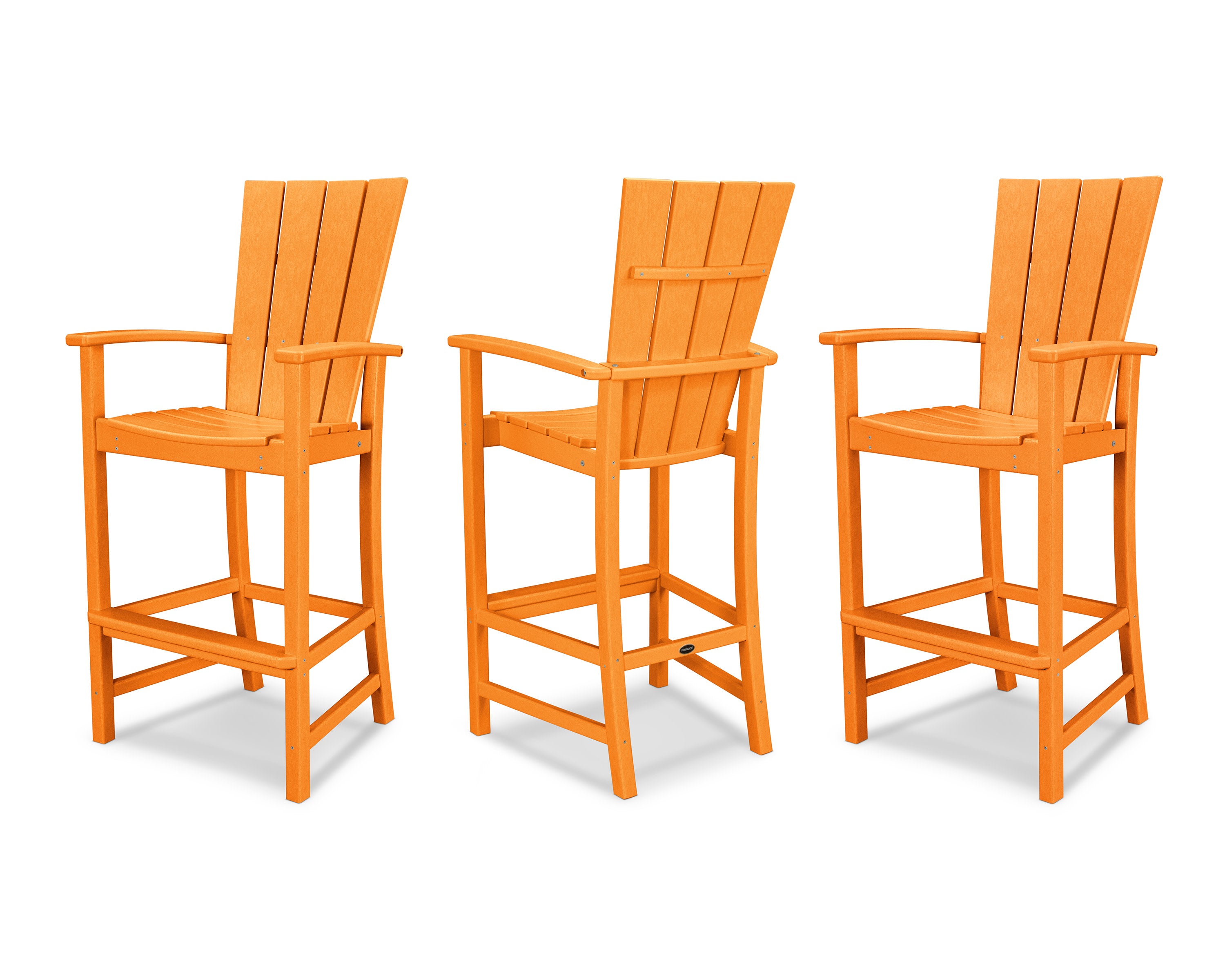 Quattro 3-Piece Bar Set in Tangerine
