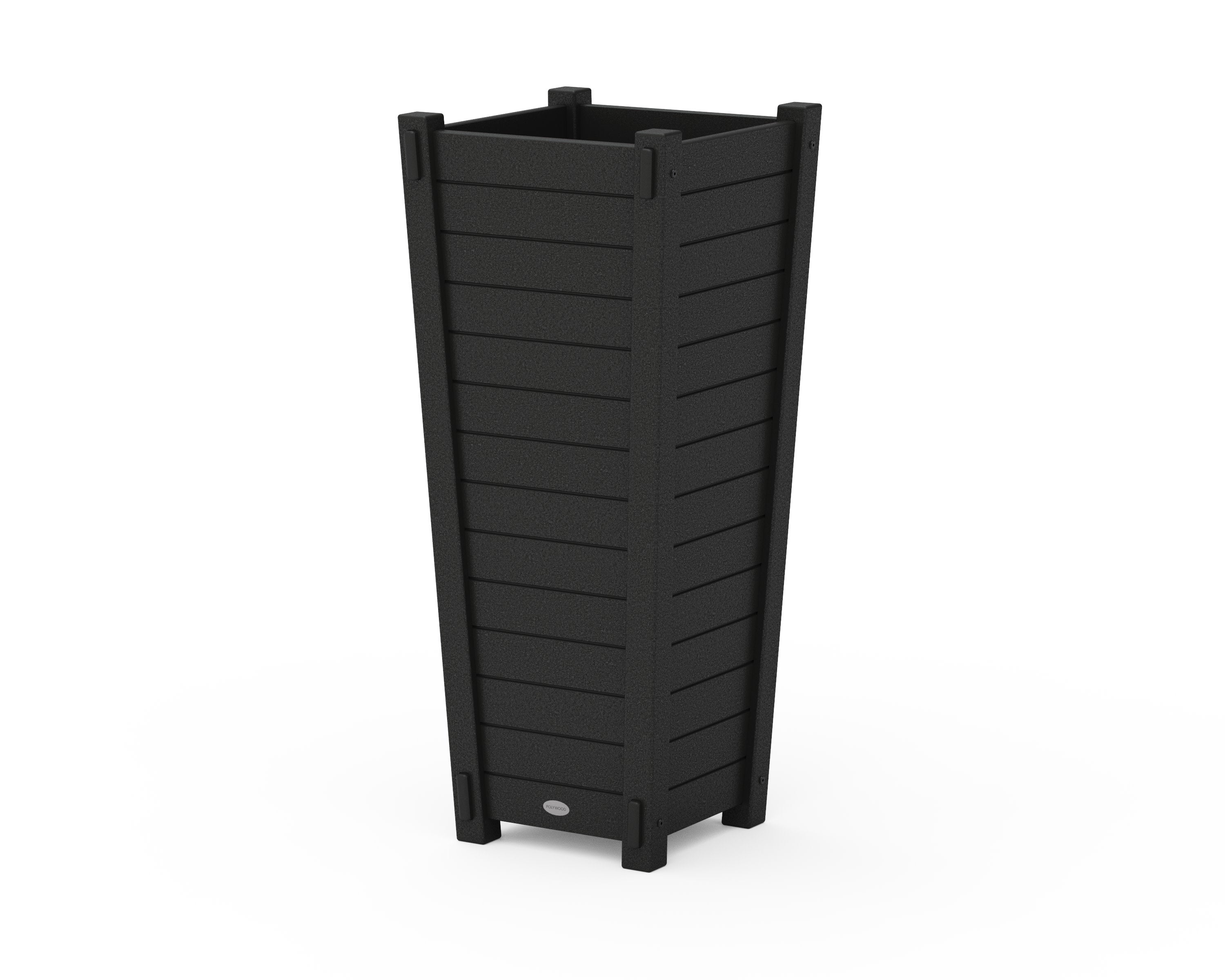 Nautical Tapered Square Tall Planter Box in Black