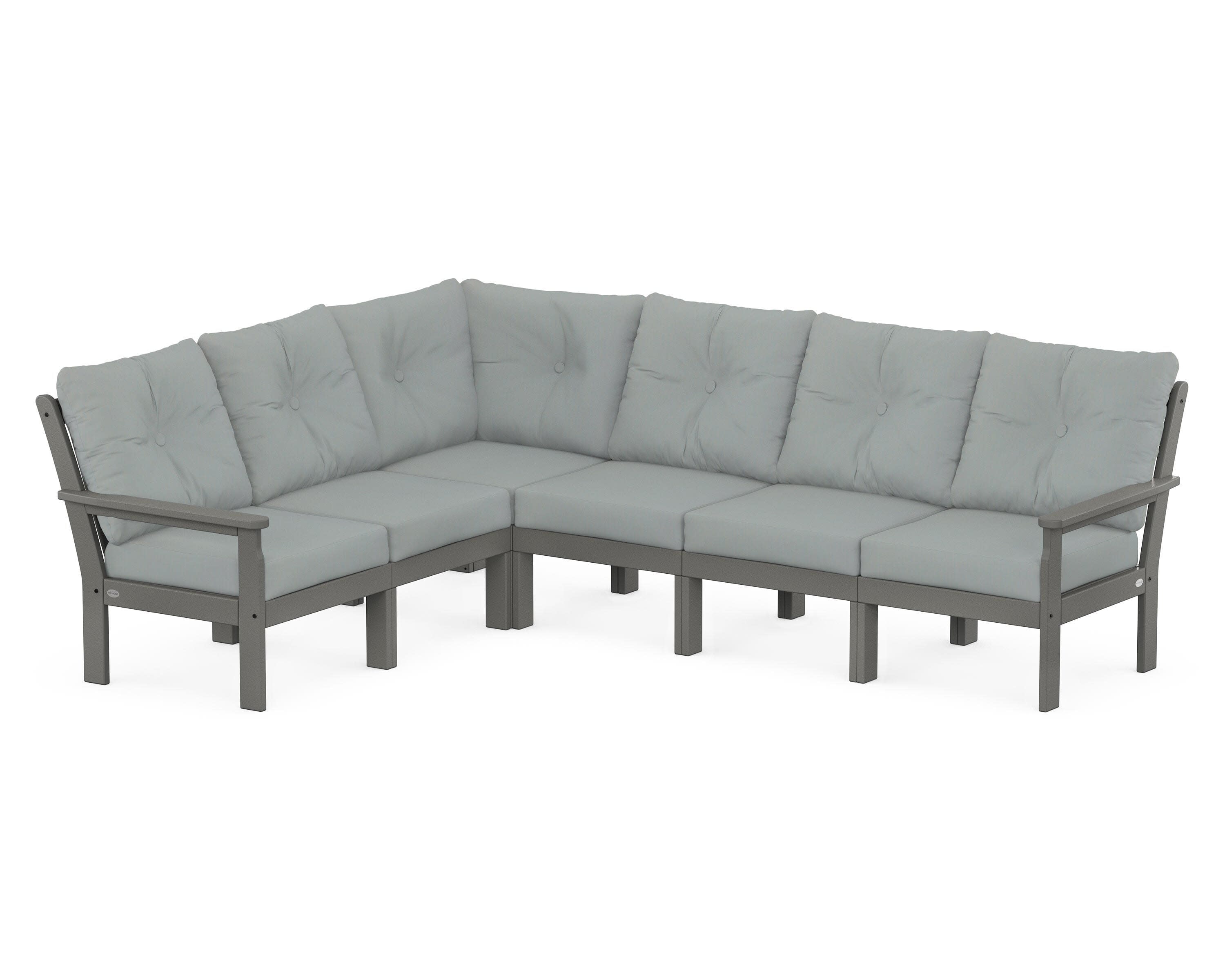 Vineyard 6-Piece Sectional in Slate Grey / Spa