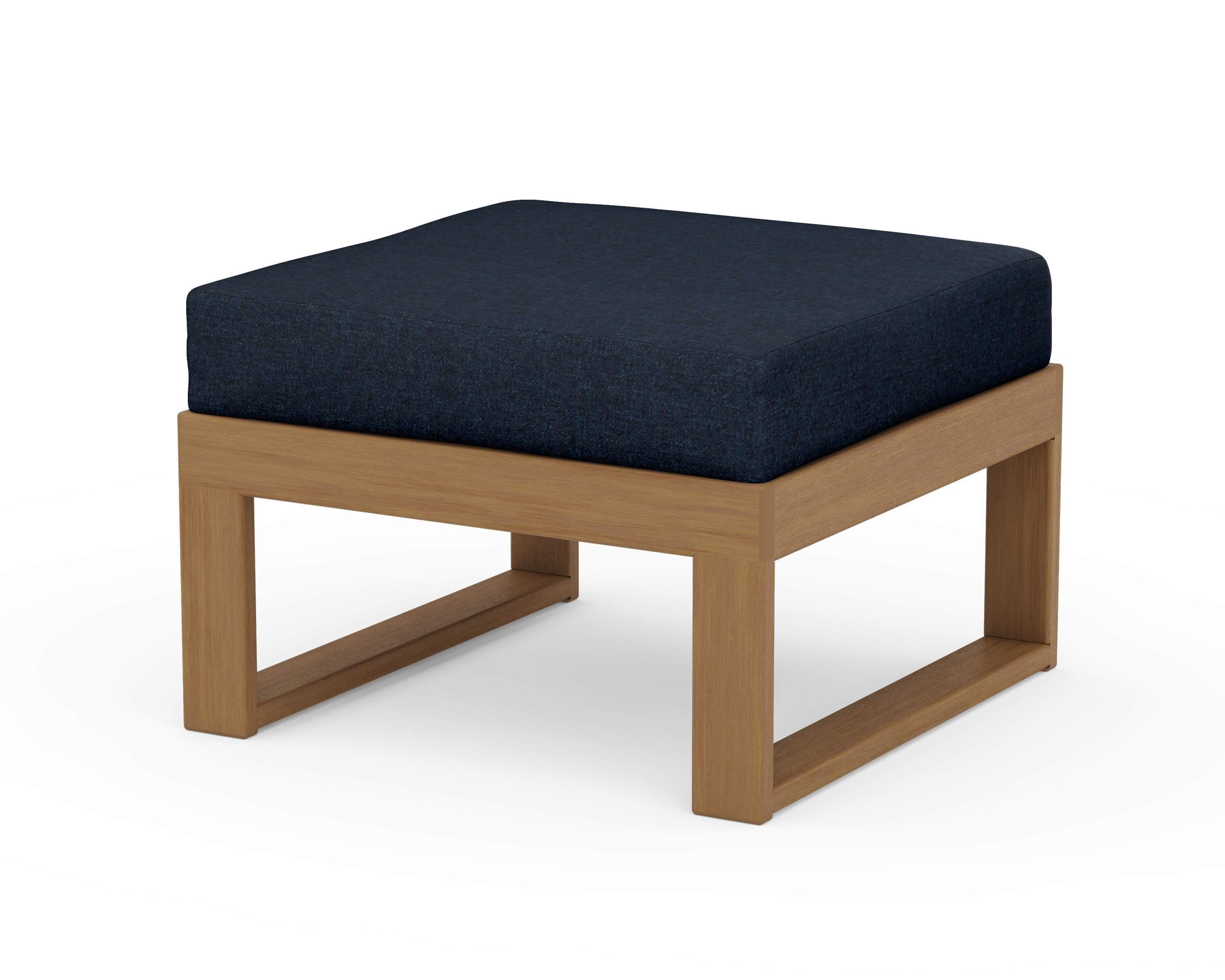 Modular Ottoman - Modern in Natural / Marine Indigo