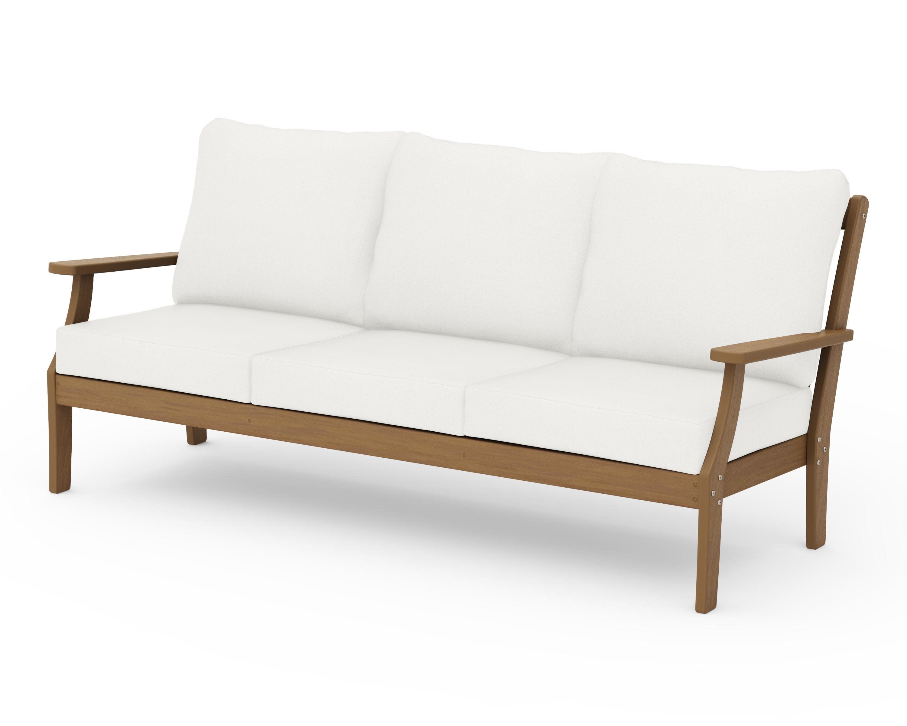 Braxton Deep Seating Sofa in Natural / Natural Linen