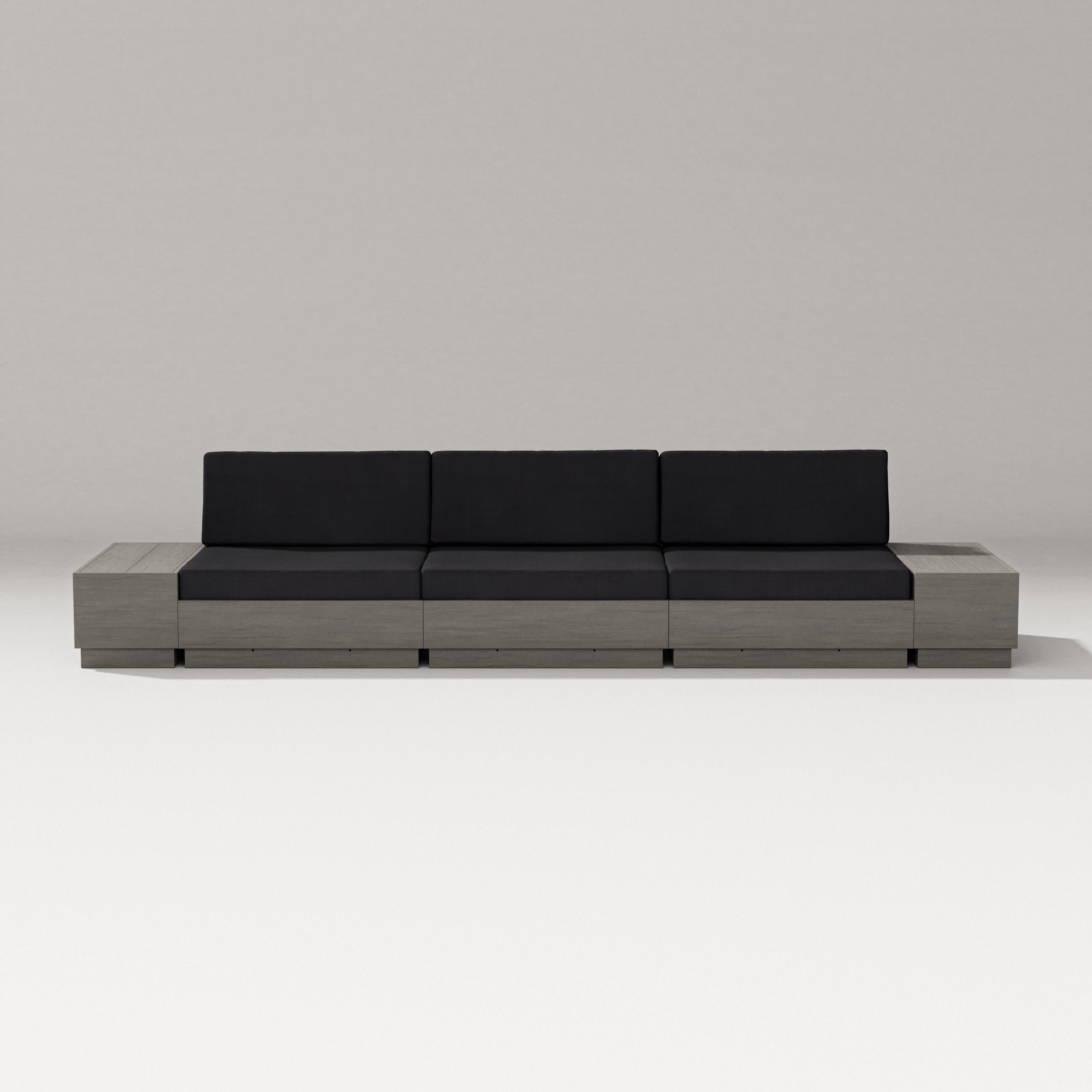 Elevate Straight Sectional in Driftwood / Midnight Linen