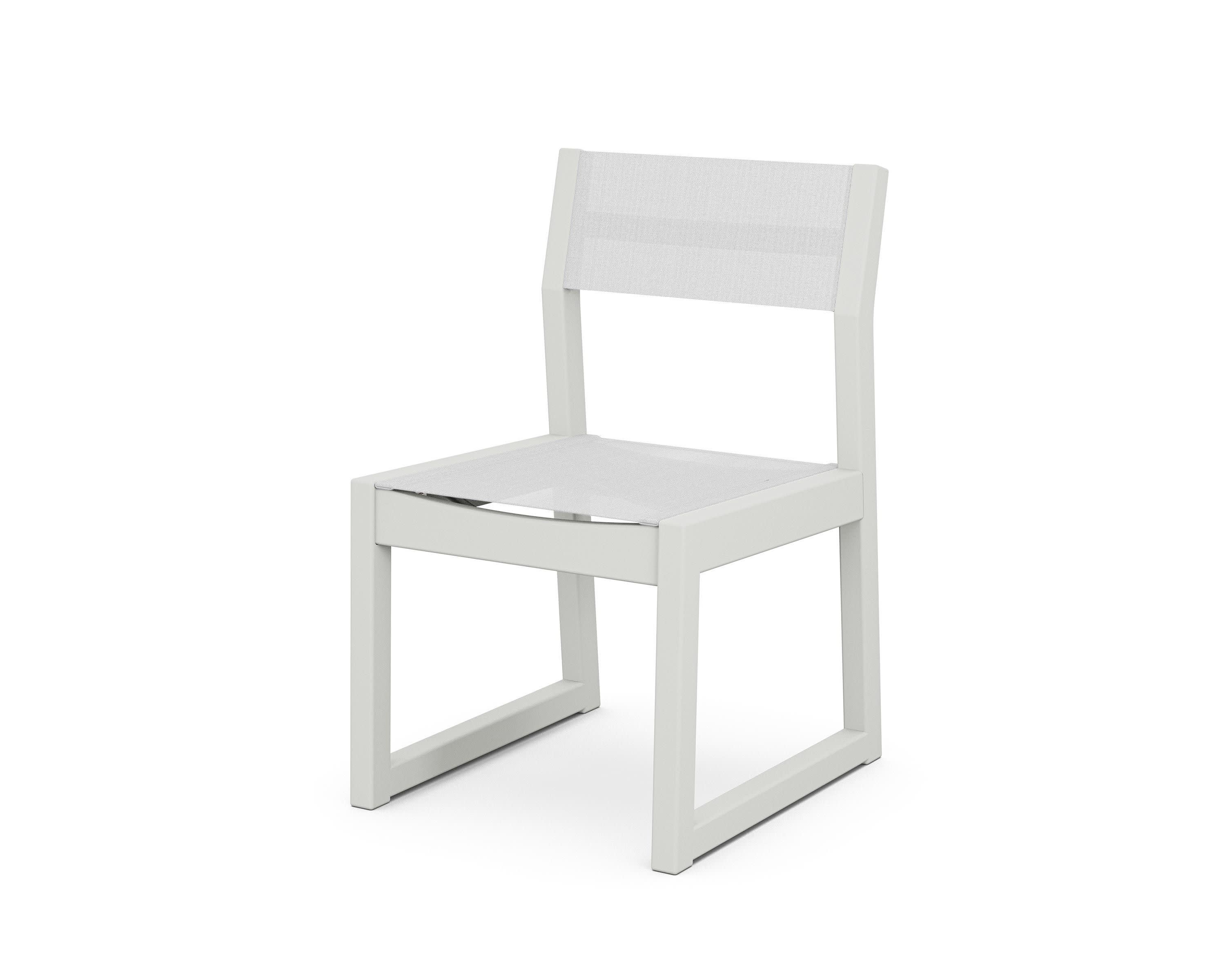 EDGE Sling Dining Side Chair in White / White Sling