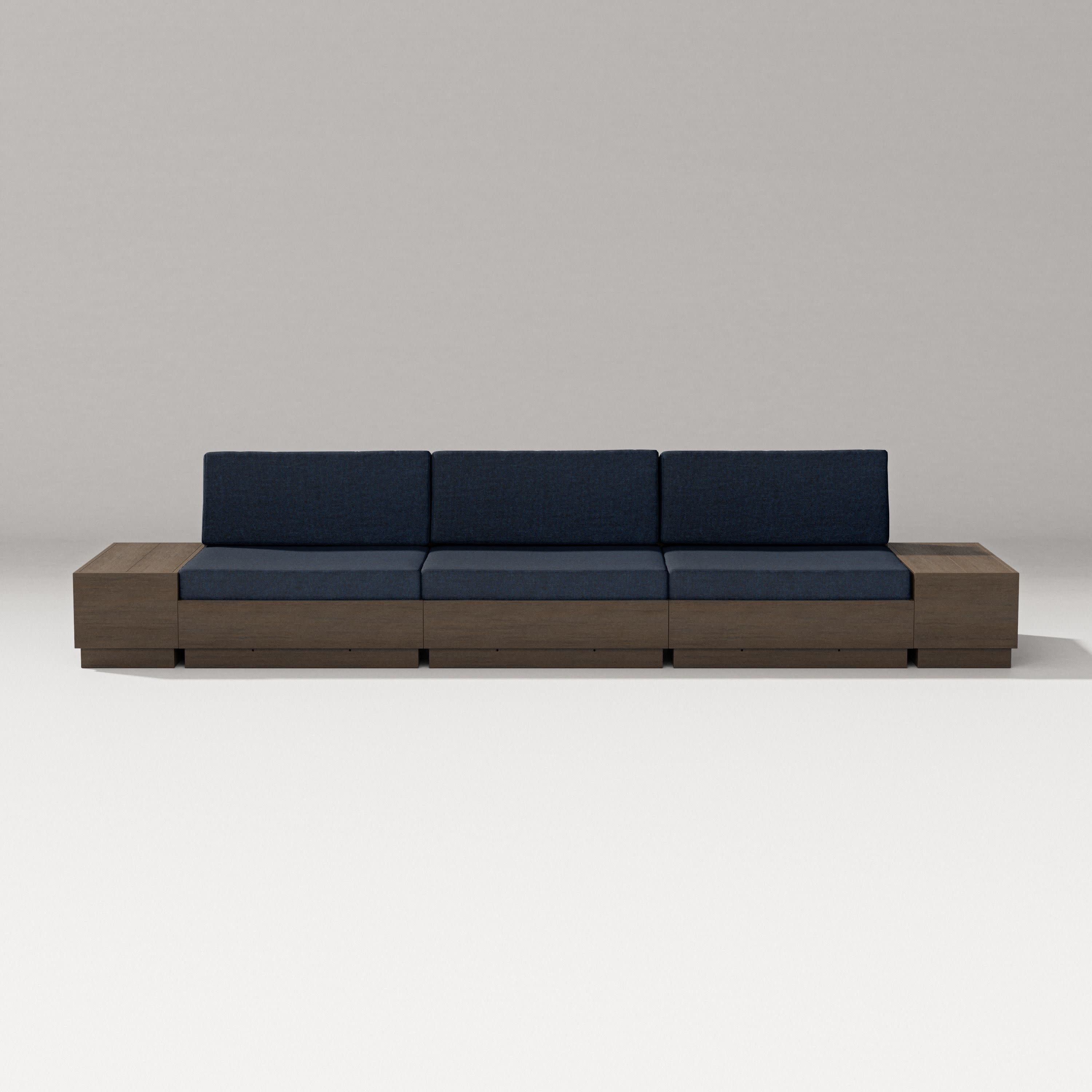 Elevate Straight Sectional in Kona / Marine Indigo