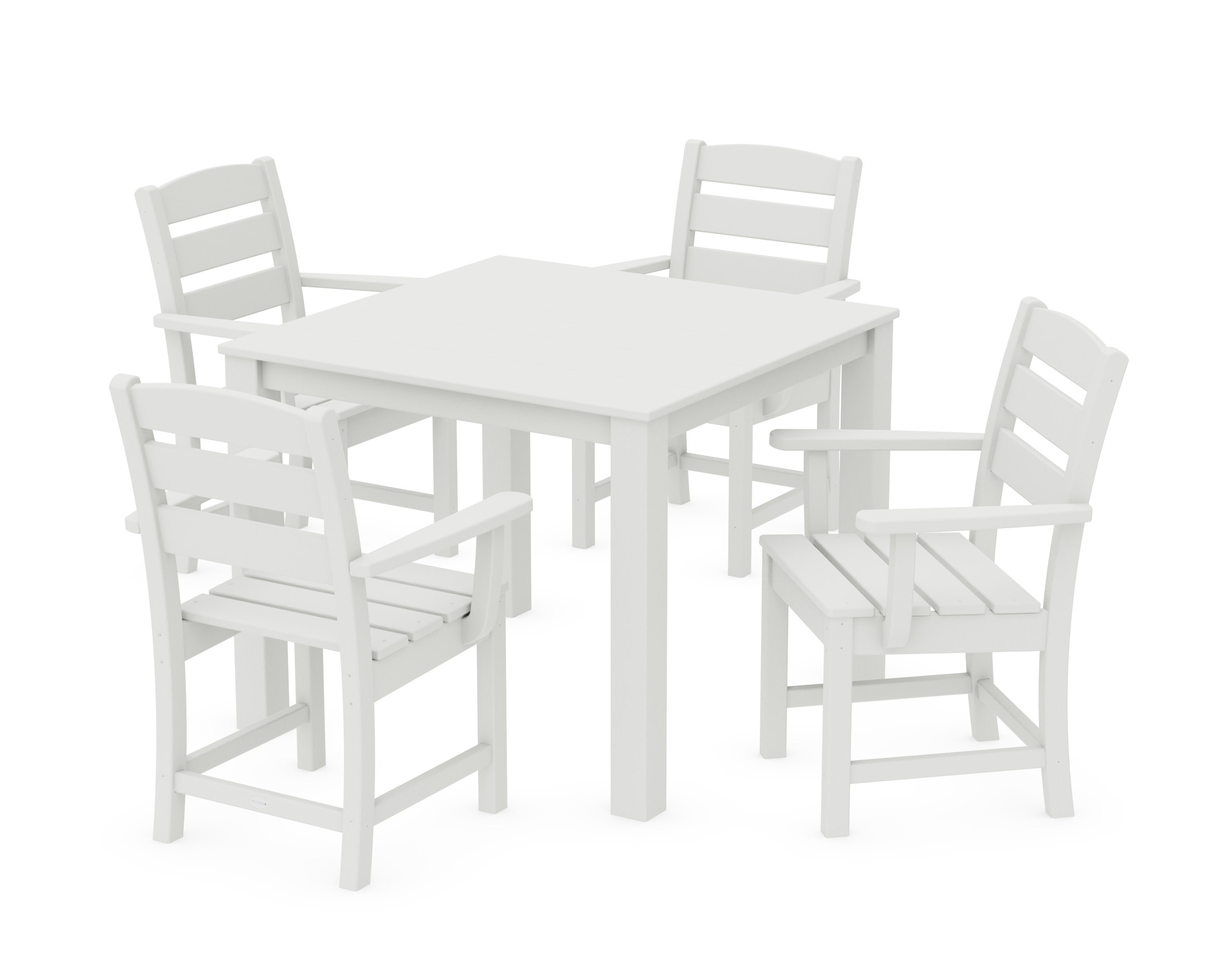 Lakeside 5-Piece Parsons Dining Set in Vintage White