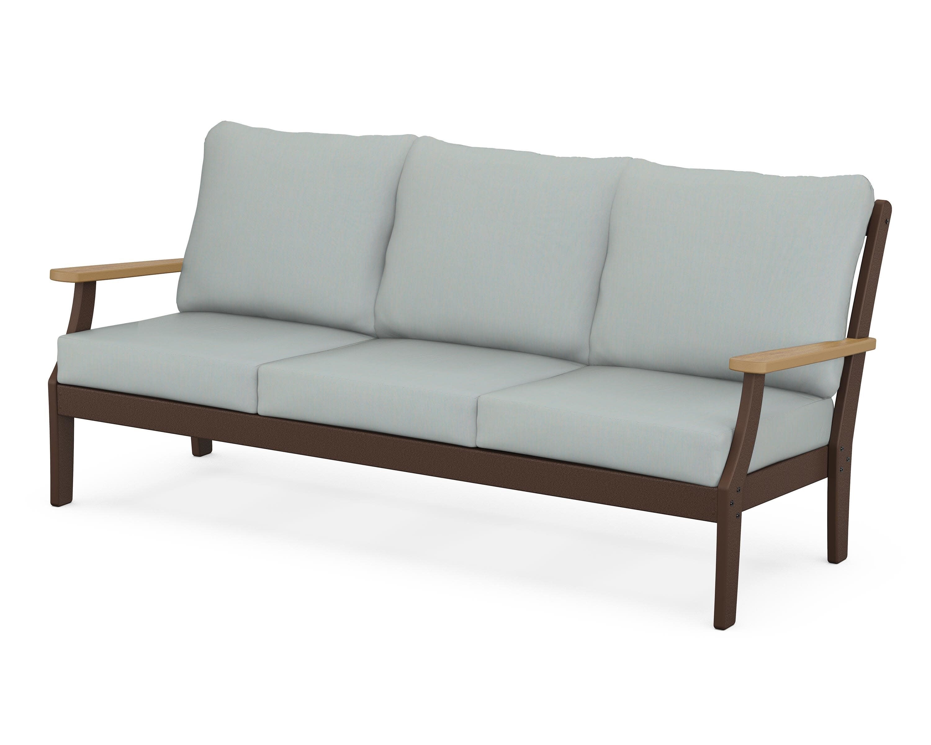 Braxton Deep Seating Sofa in Mahogany / Natural / Spa