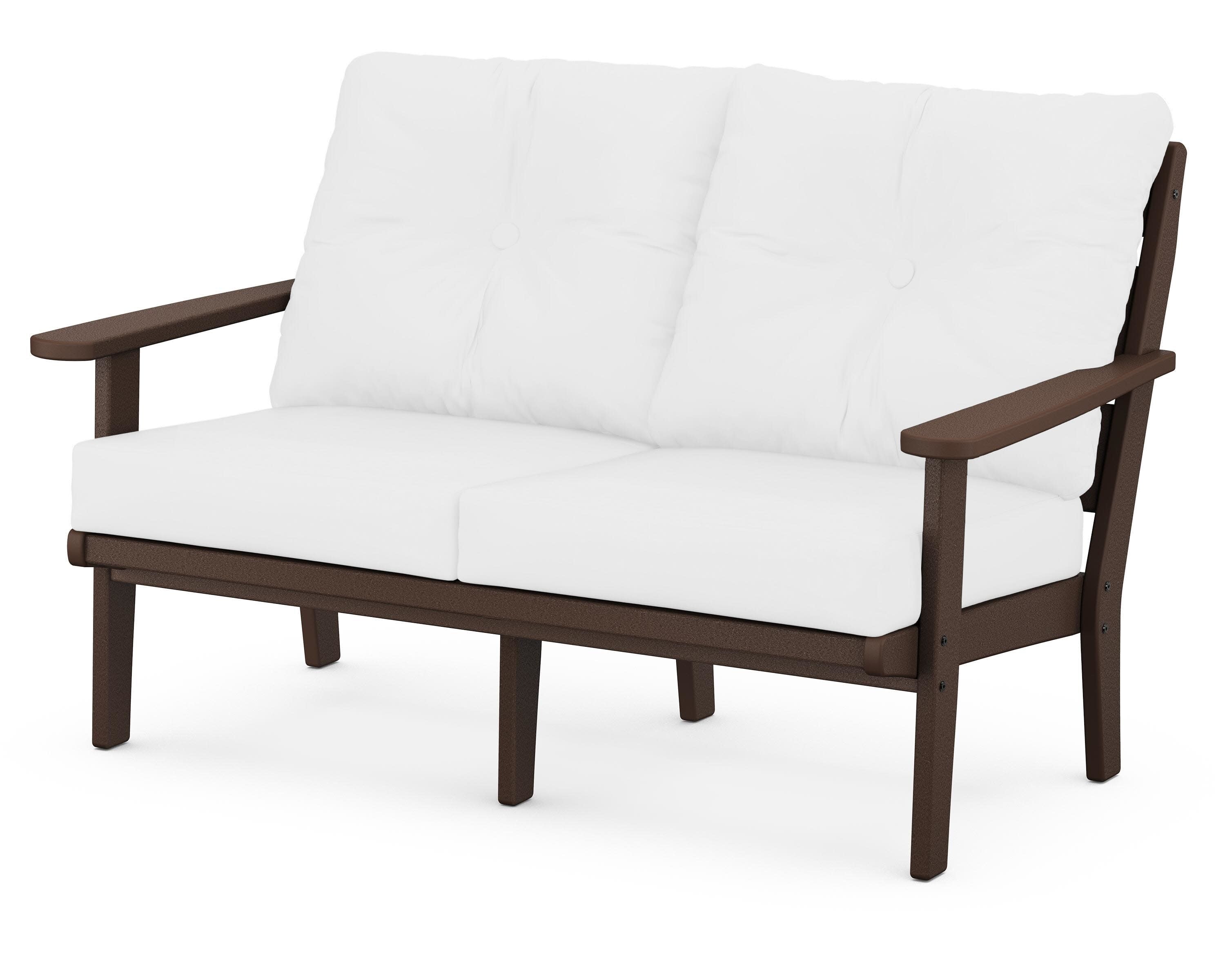 Lakeside Deep Seating Loveseat in Mahogany / Natural