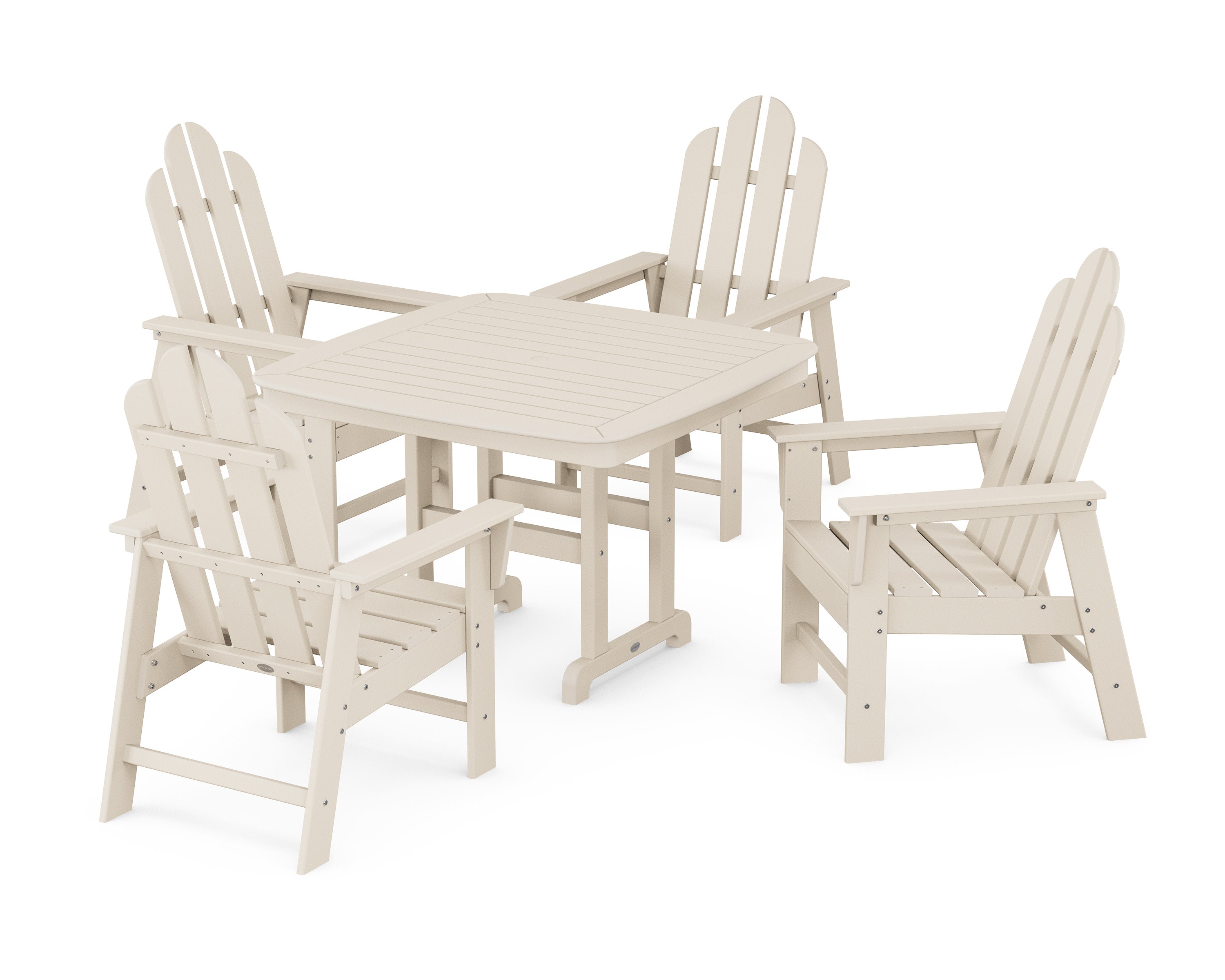 Long Island 5-Piece Dining Set with Trestle Legs in Sand