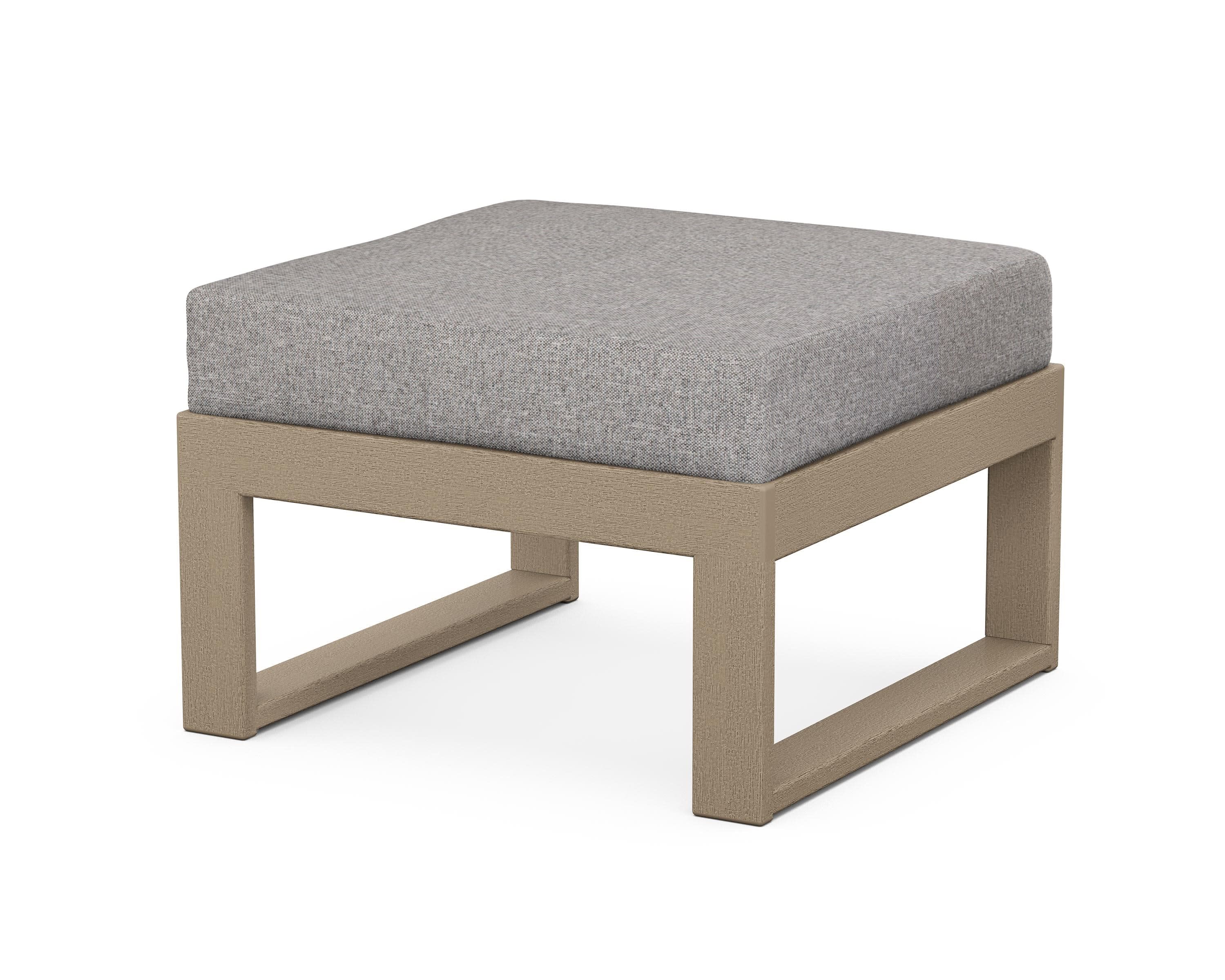 Modular Ottoman - Modern in Vintage Sahara / Grey Mist