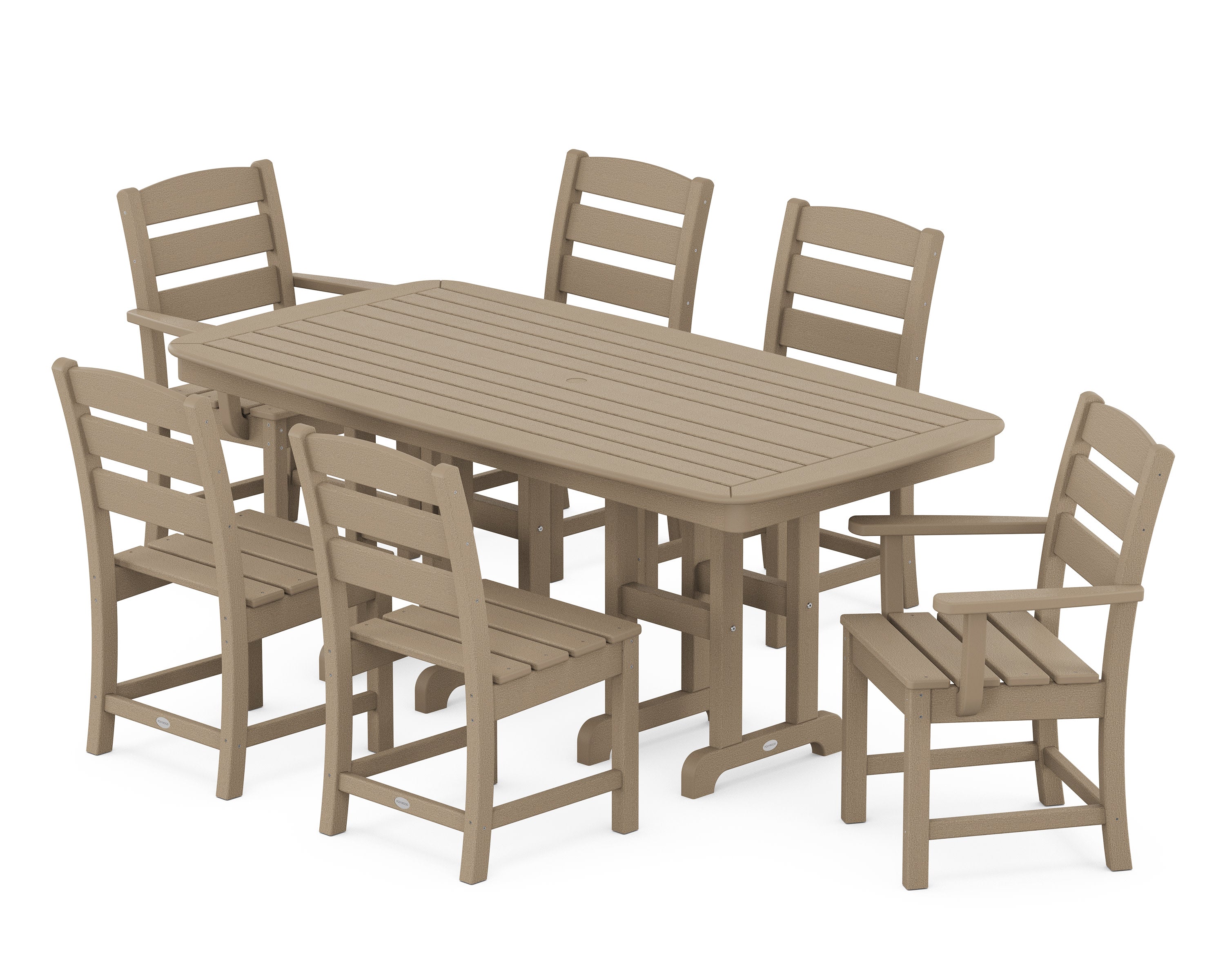 Lakeside 7-Piece Dining Set in Vintage Sahara