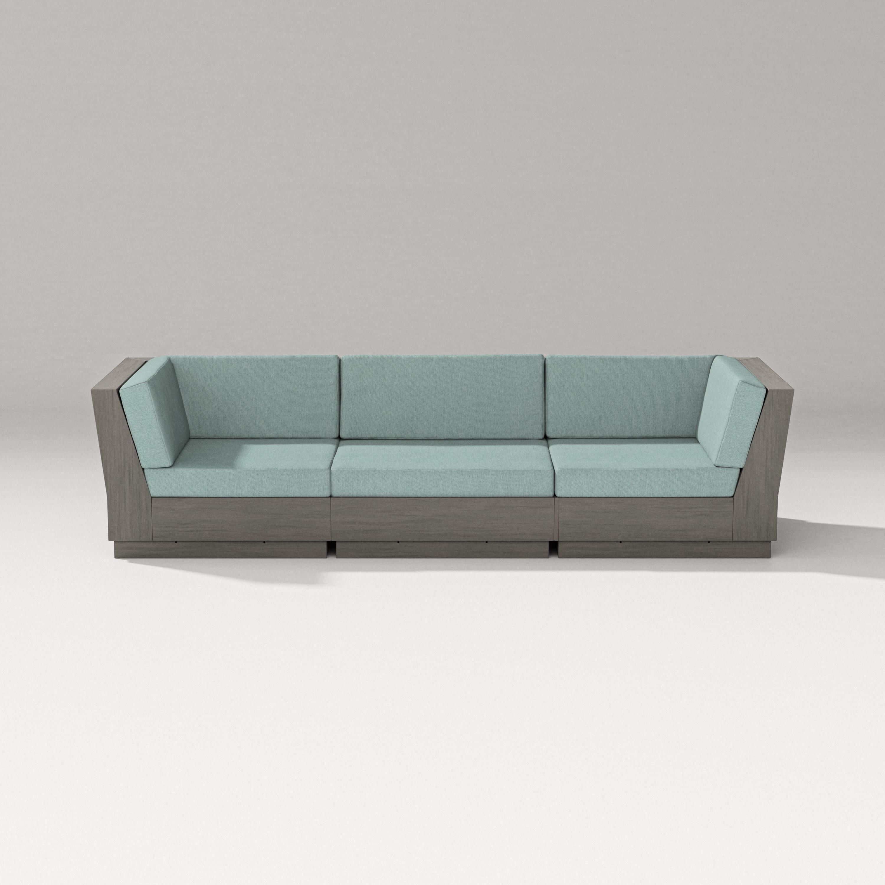Elevate Sofa Sectional in Driftwood / Glacier Spa