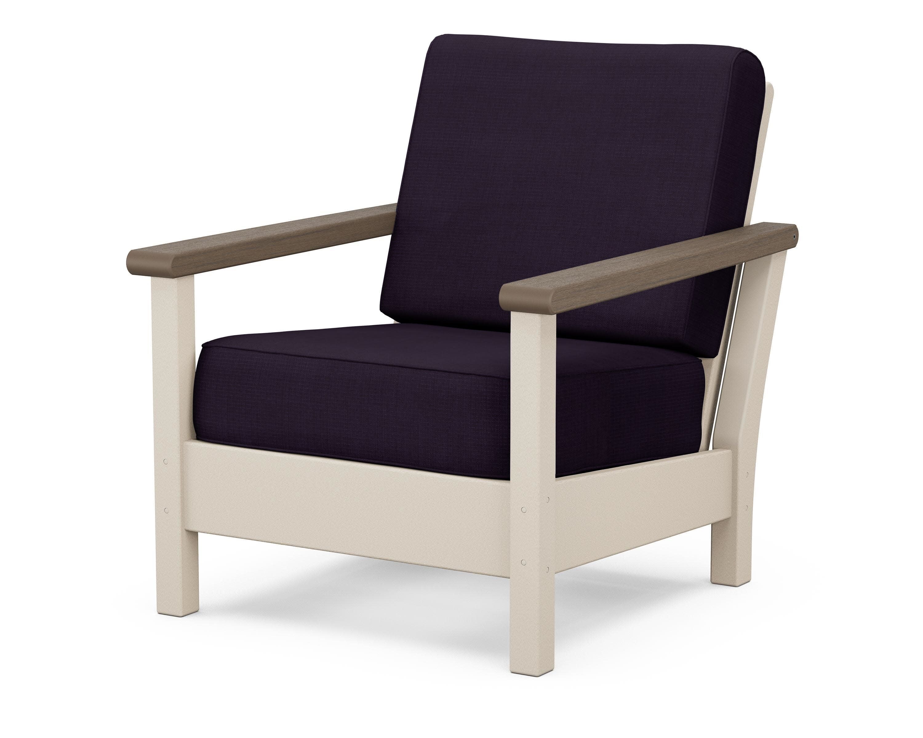 Harbour Deep Seating Chair in Sand / Kona / Navy Linen