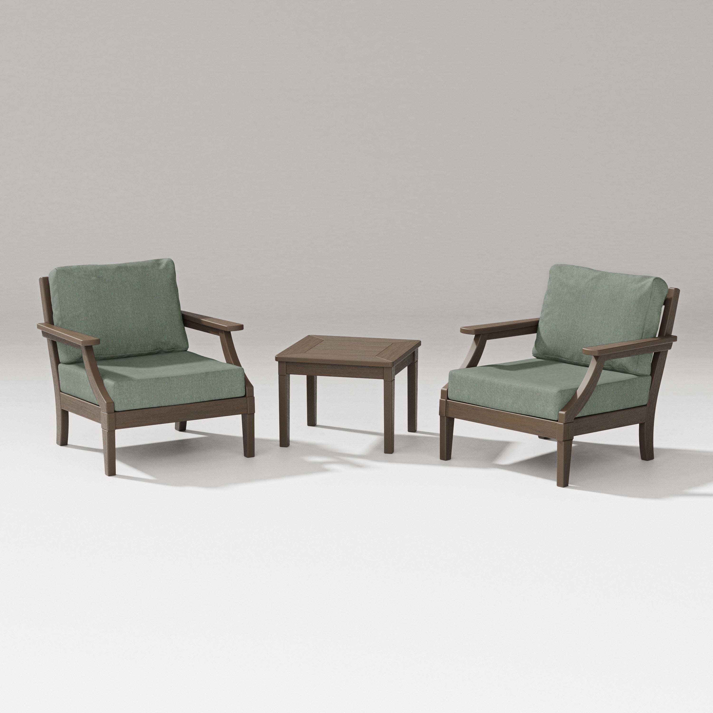 Estate 3-Piece Lounge Chair Set in Kona / Cast Sage