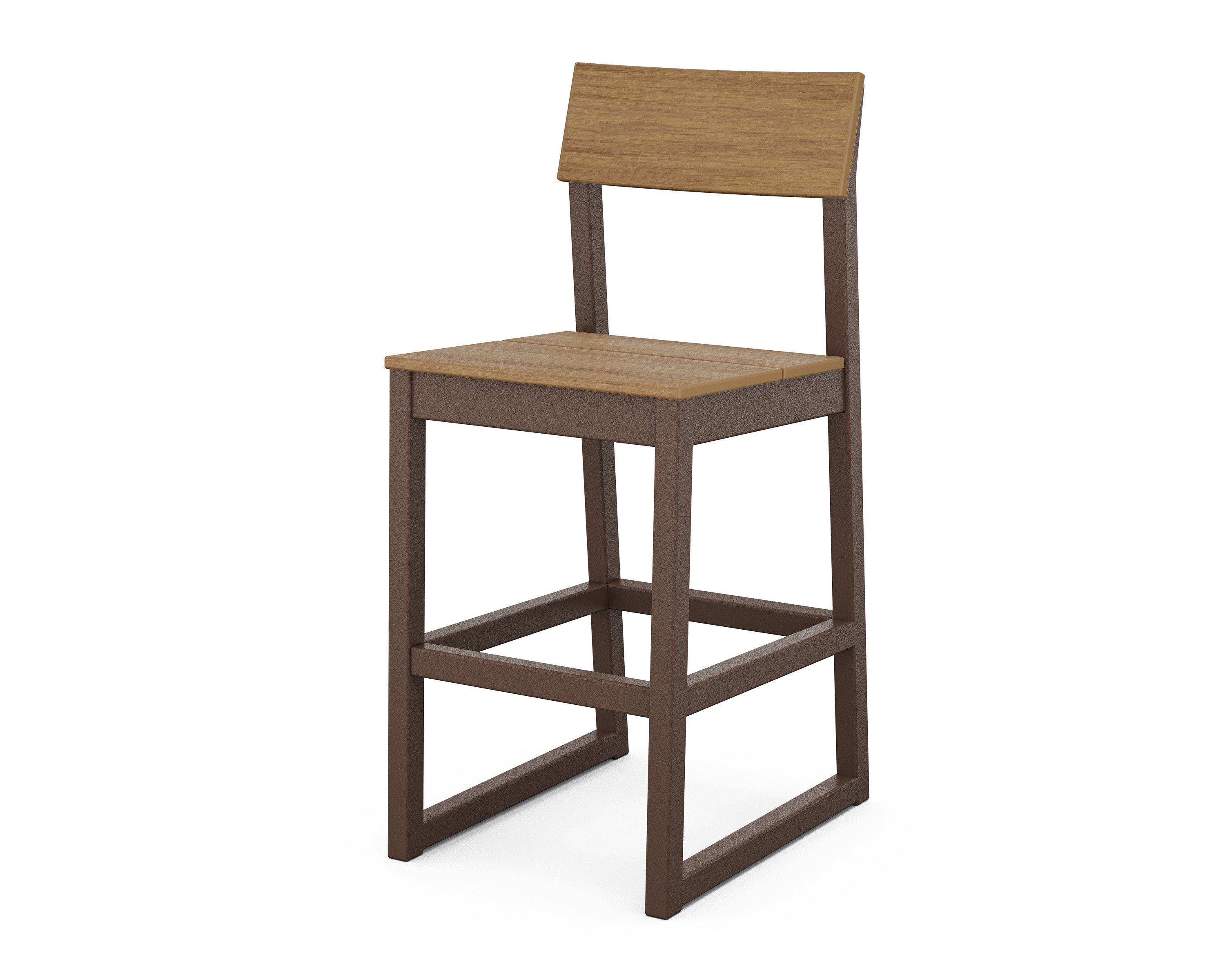 EDGE Bar Side Chair in Mahogany / Natural