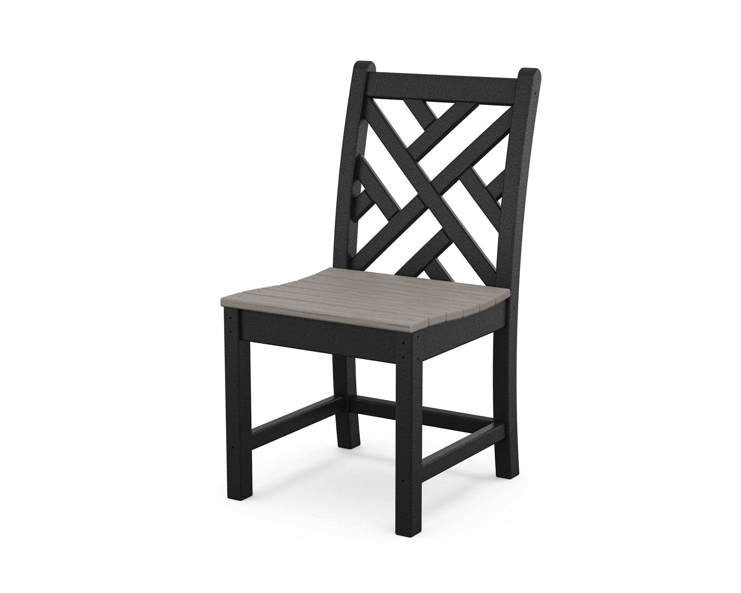 Chippendale Dining Side Chair in Black / Driftwood