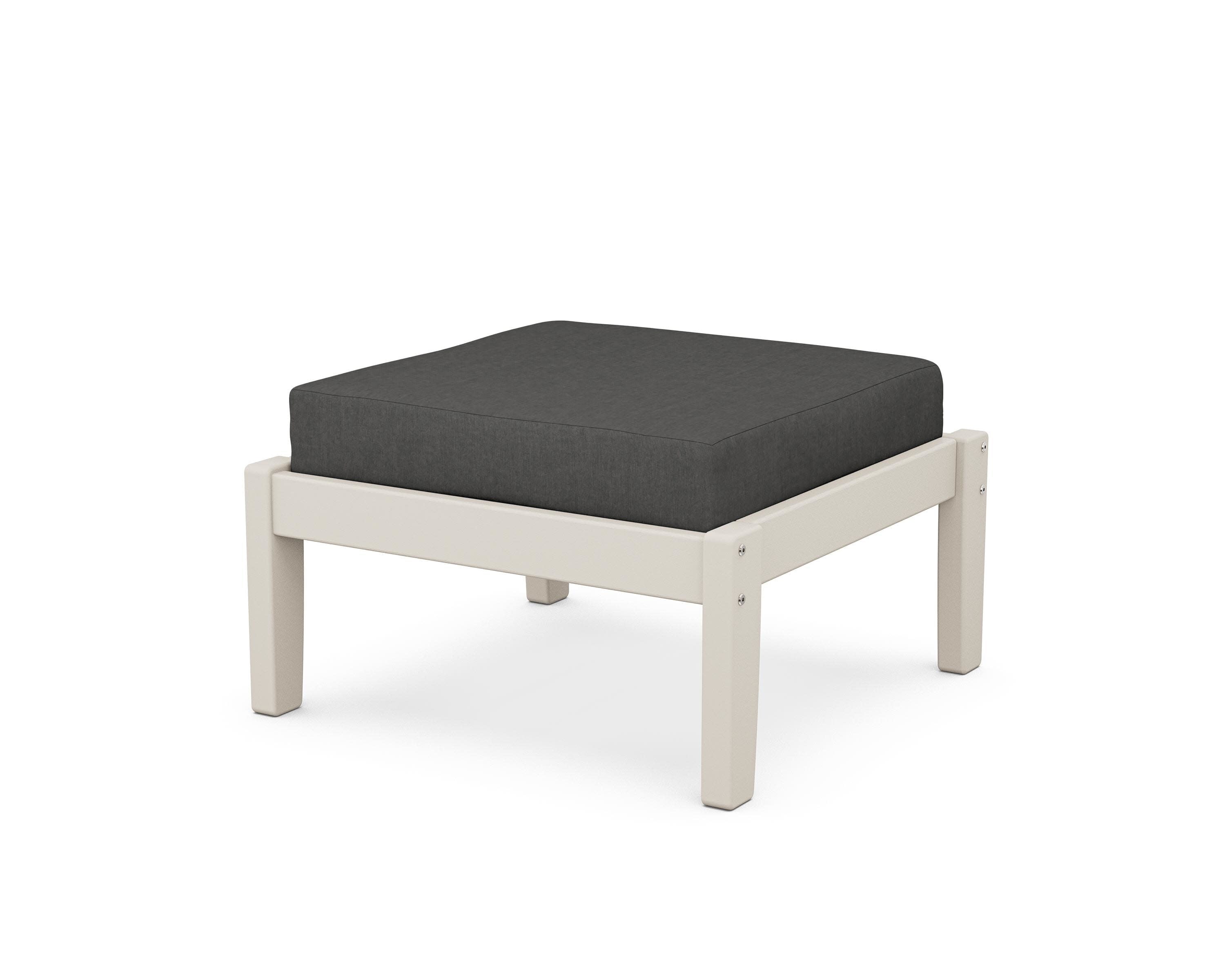 Deep Seating Ottoman in Sand / Spectrum Carbon