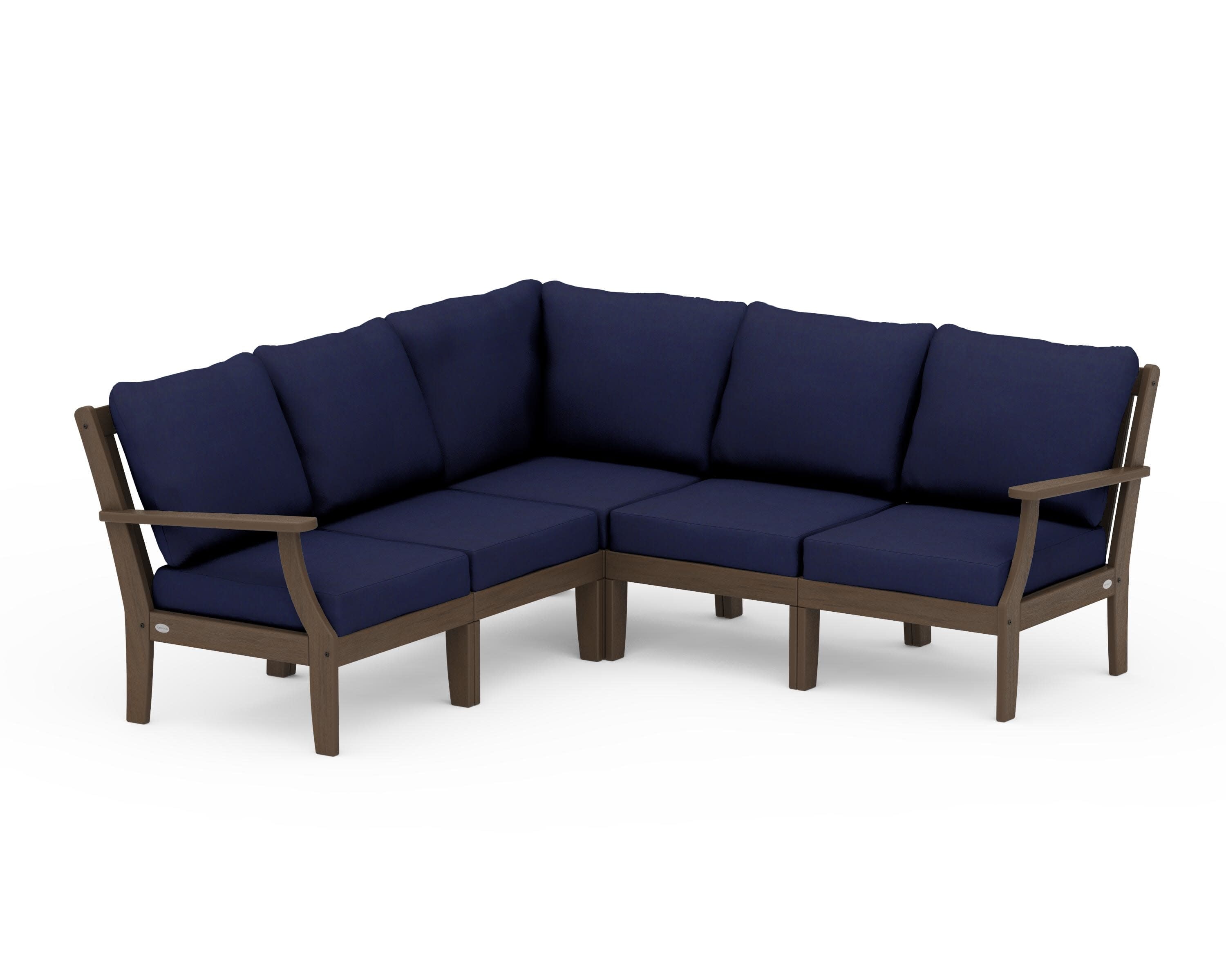 Braxton Modular 5-Piece Deep Seating Set in Kona / Navy