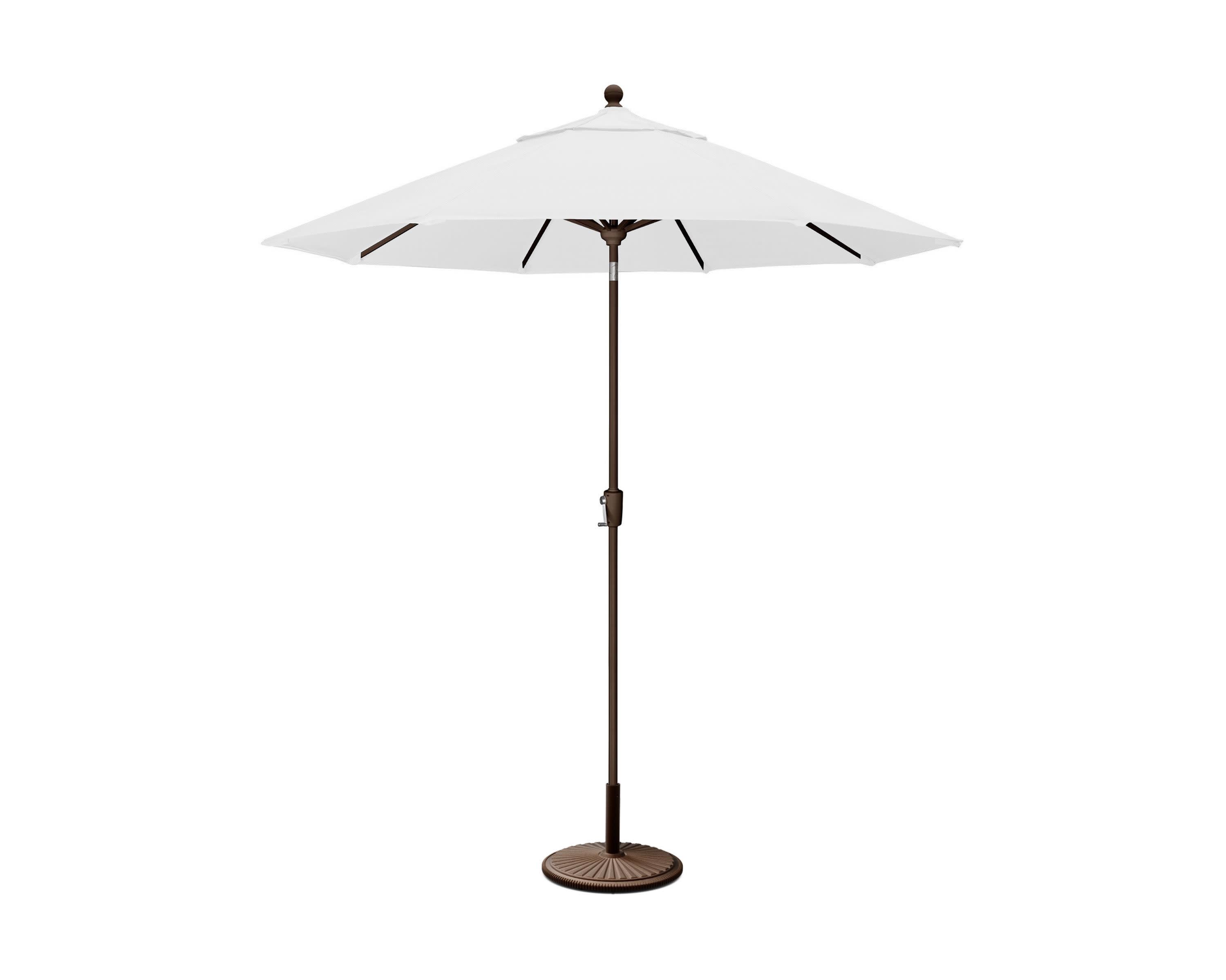 9' Tilt Market Umbrella & Base - Bar Height in Bronze / Natural