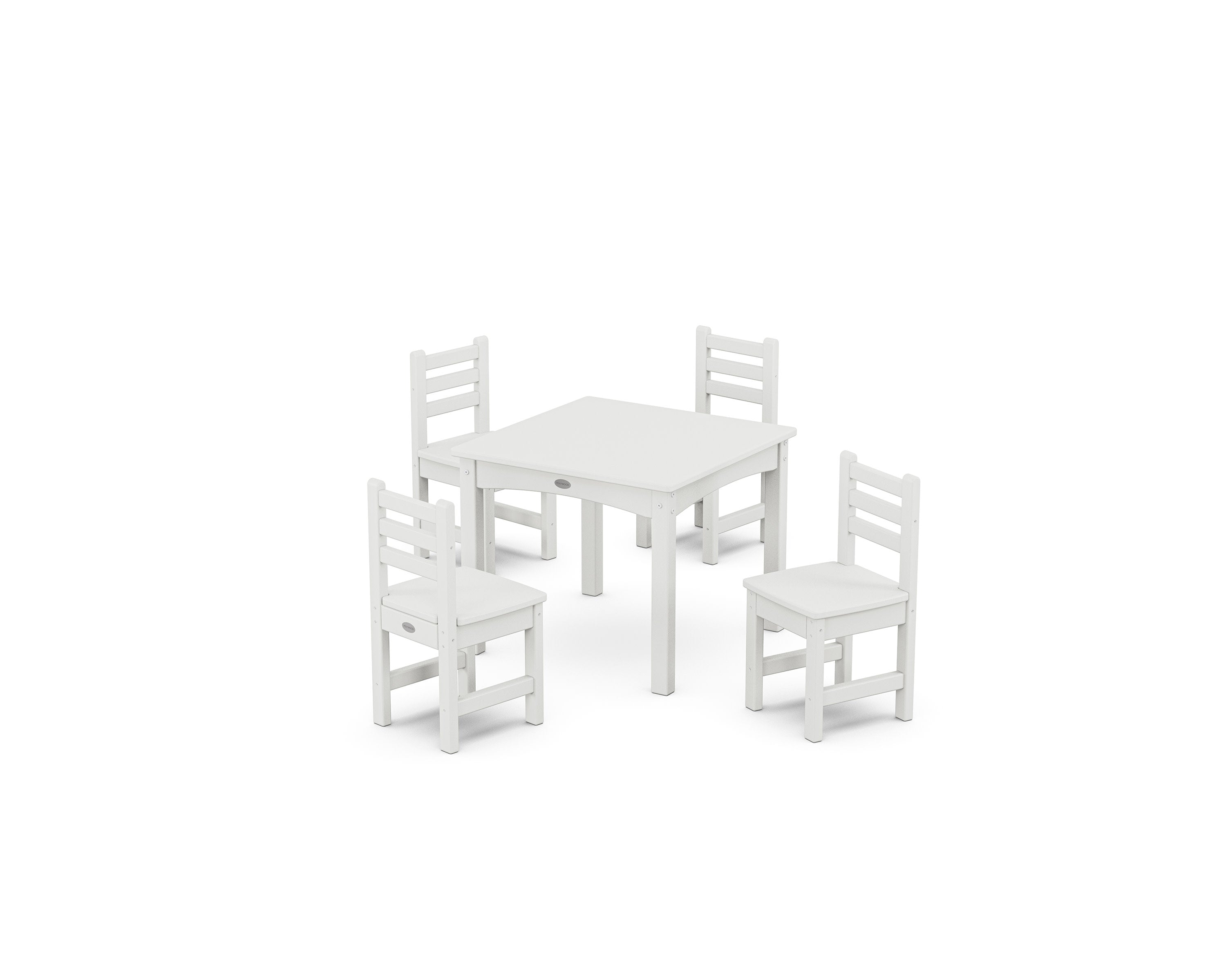 Lakeside Toddler 5-Piece Dining Set in White