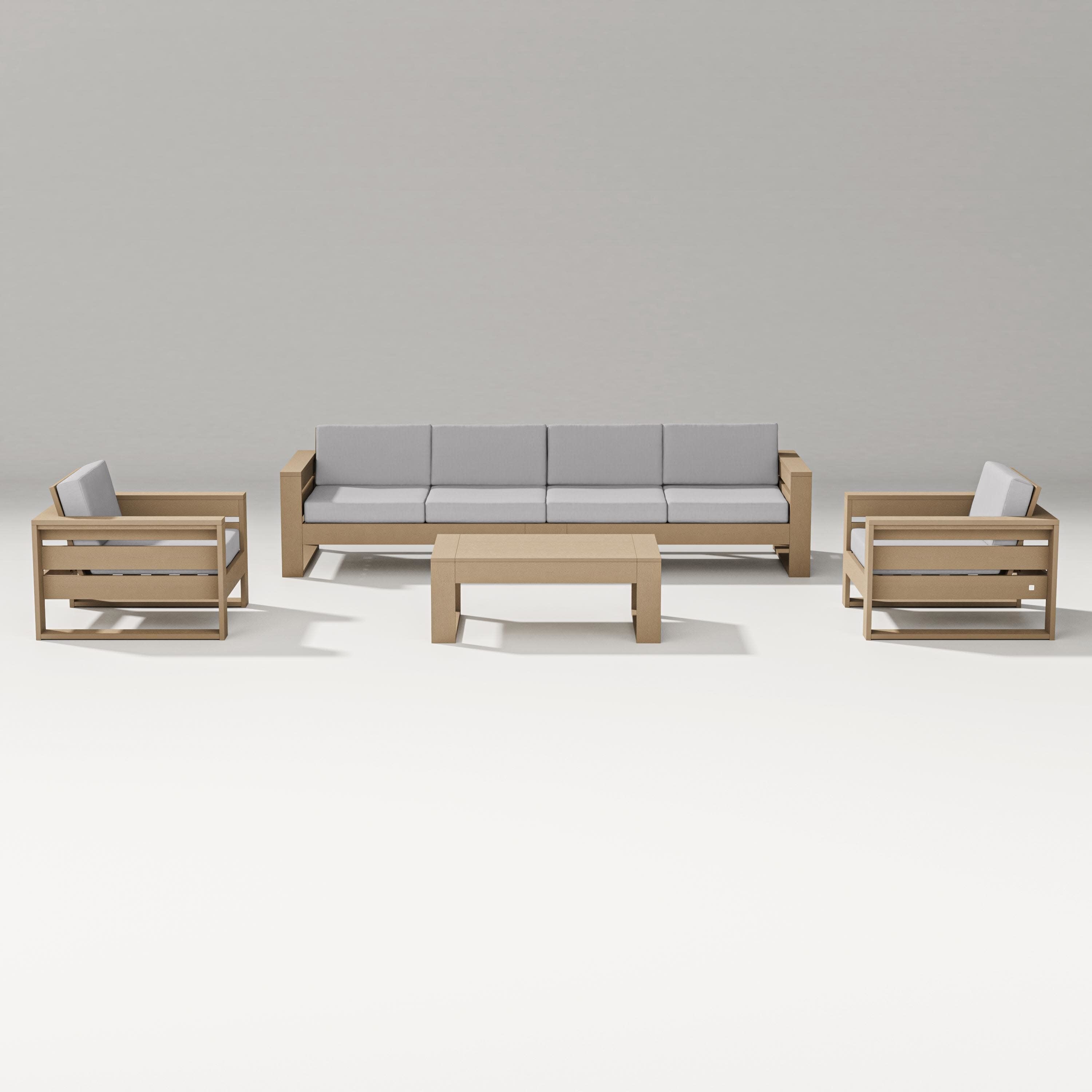 Latitude 5-Piece Lounge Sofa Set in Vintage Sahara / Granite