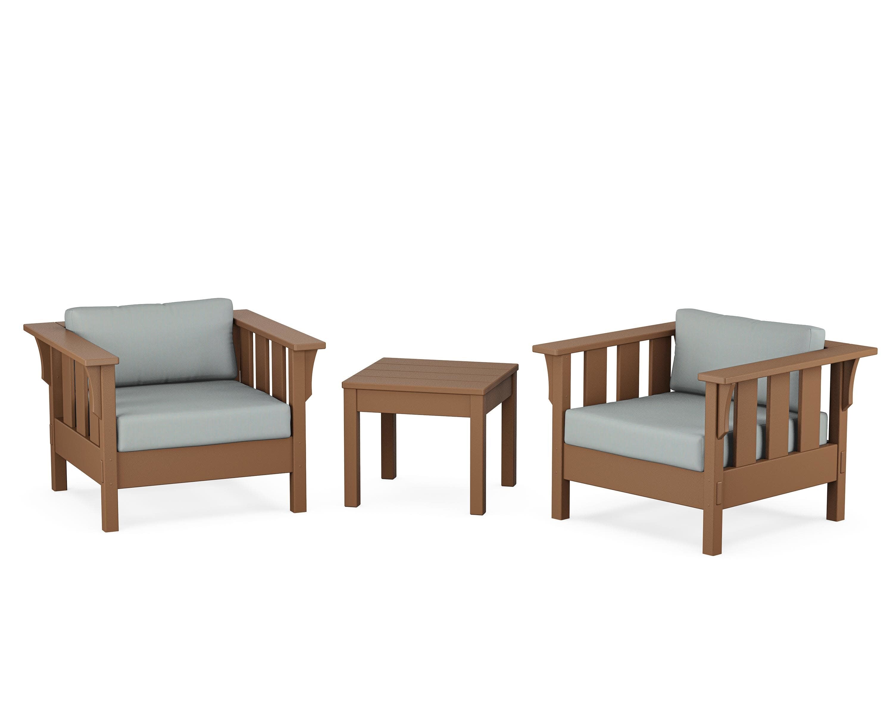 Acadia 3-Piece Deep Seating Set in Teak / Spa