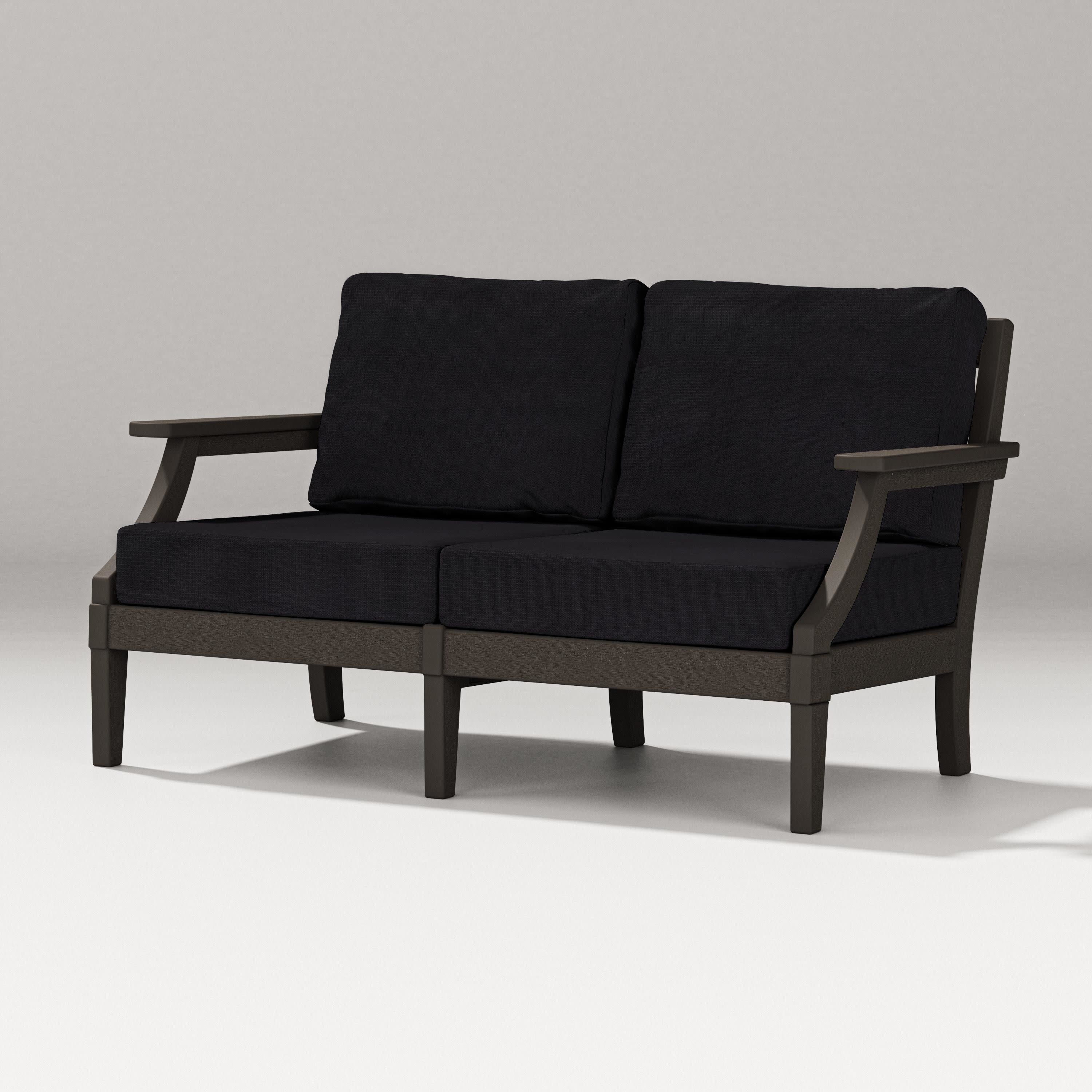 Estate Loveseat in Vintage Coffee / Midnight Linen