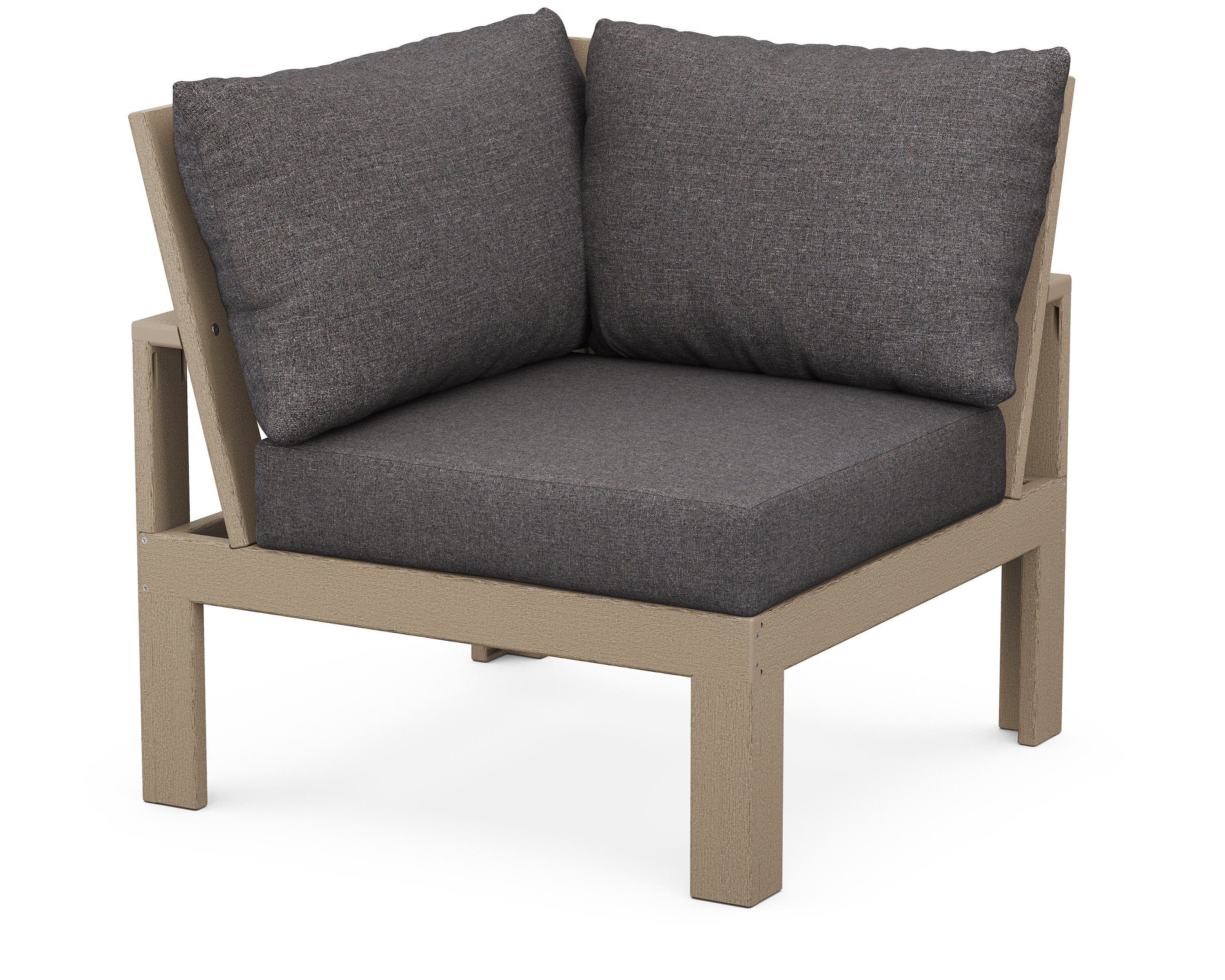 Modular Corner Chair in Vintage Sahara / Ash Charcoal